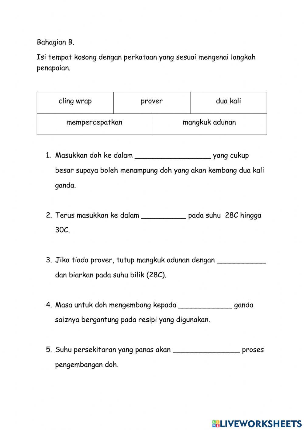 Latihan Langkah Penyediaan Ban