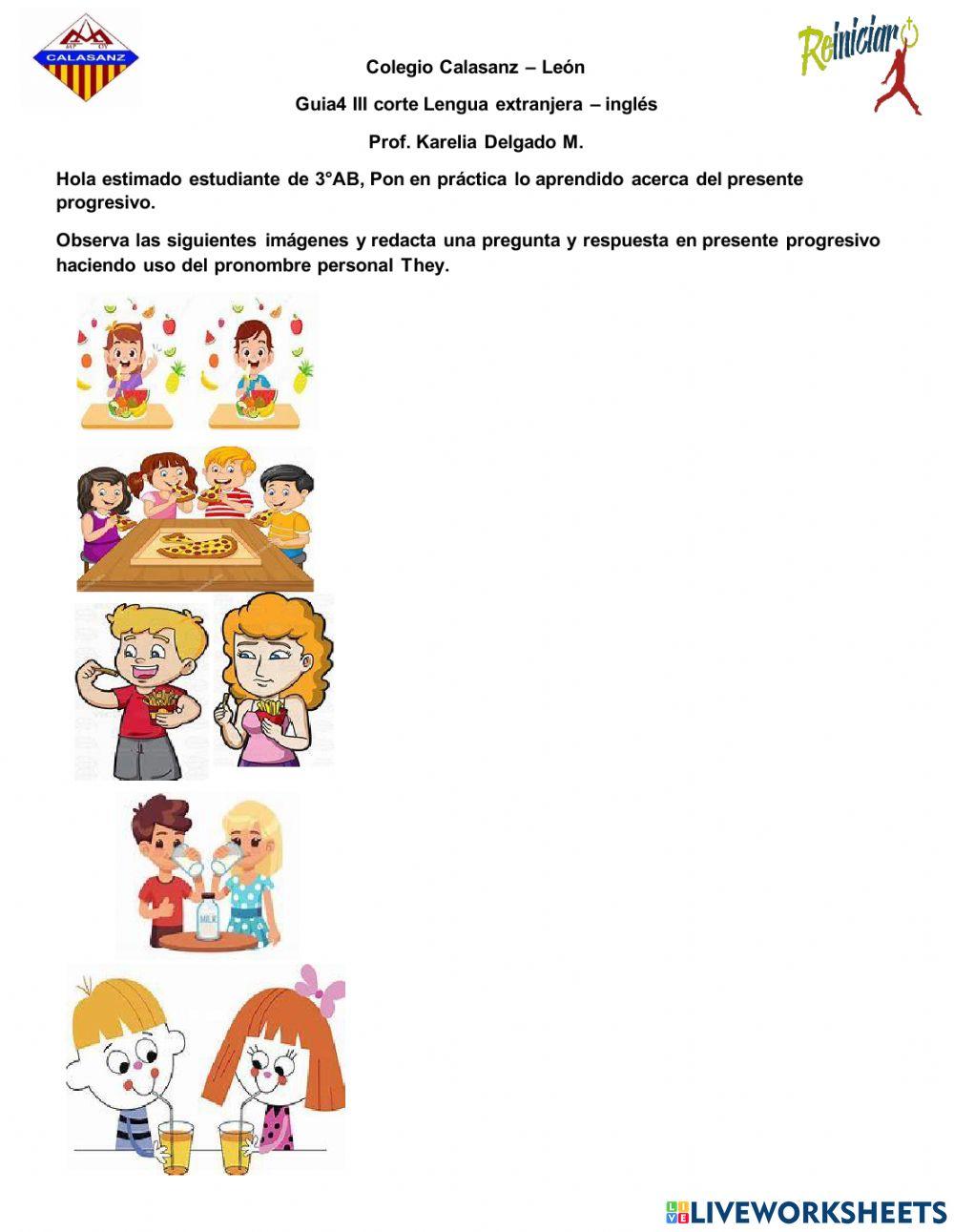 Presente Progresivo Worksheet