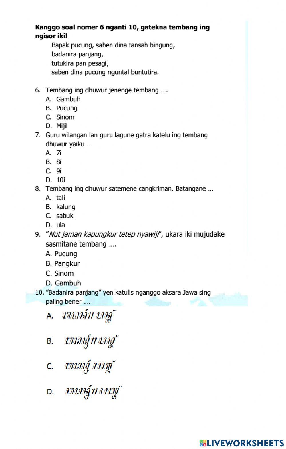 Evaluasi tembang macapat