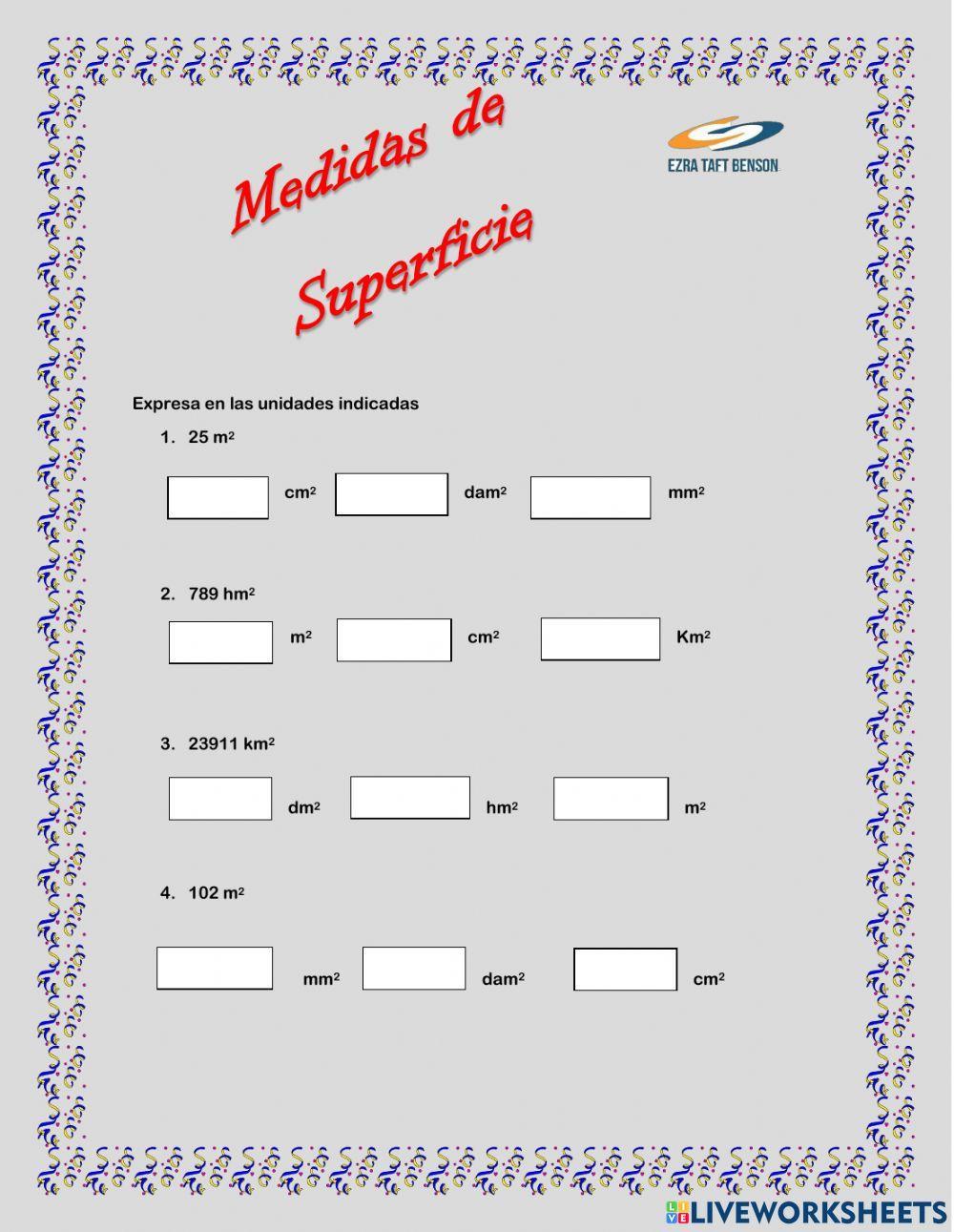 Medidas de superficie