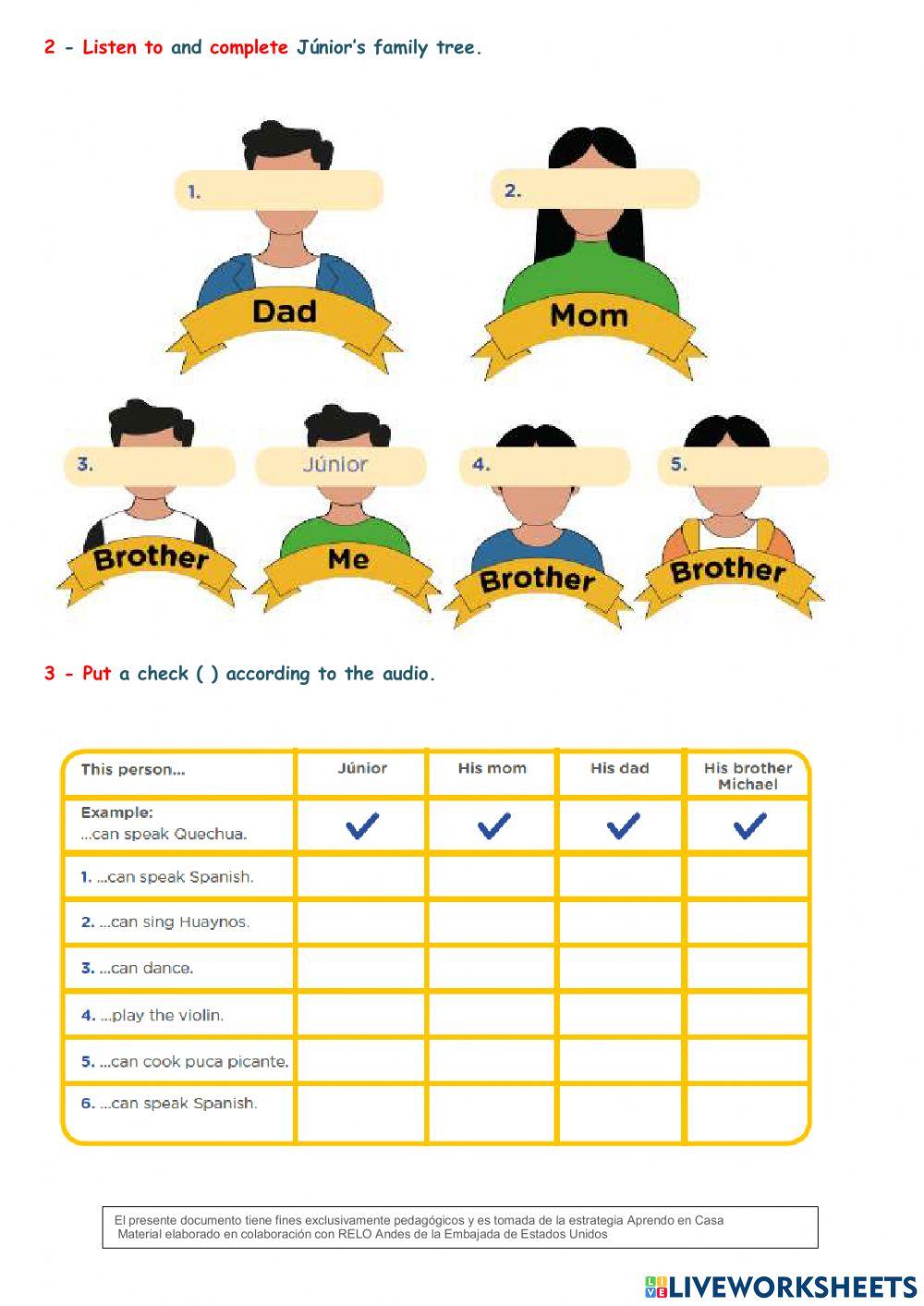 My talented Peruvian family