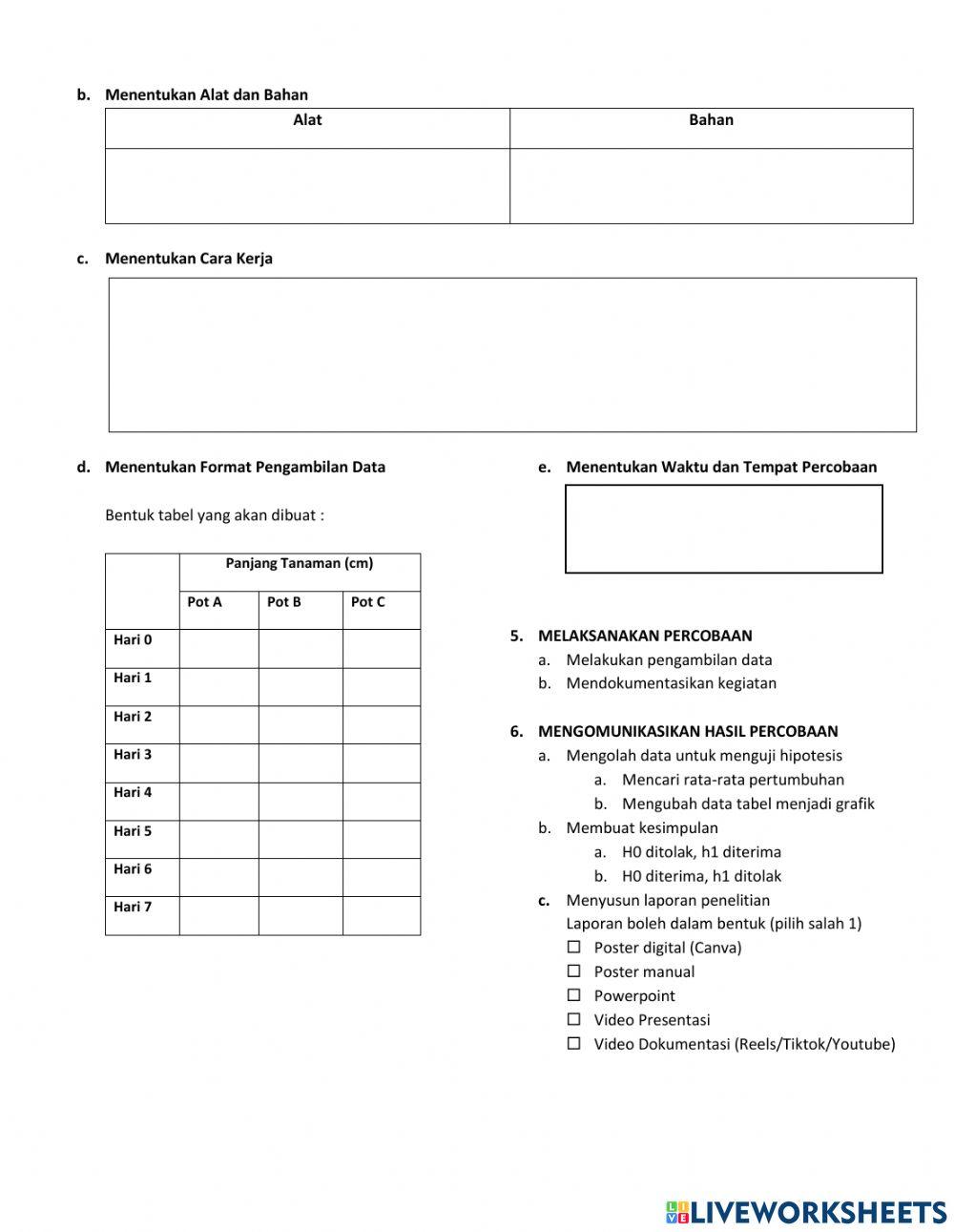 Lkpd merancang penelitian faktor luar pertumbuhan tanaman