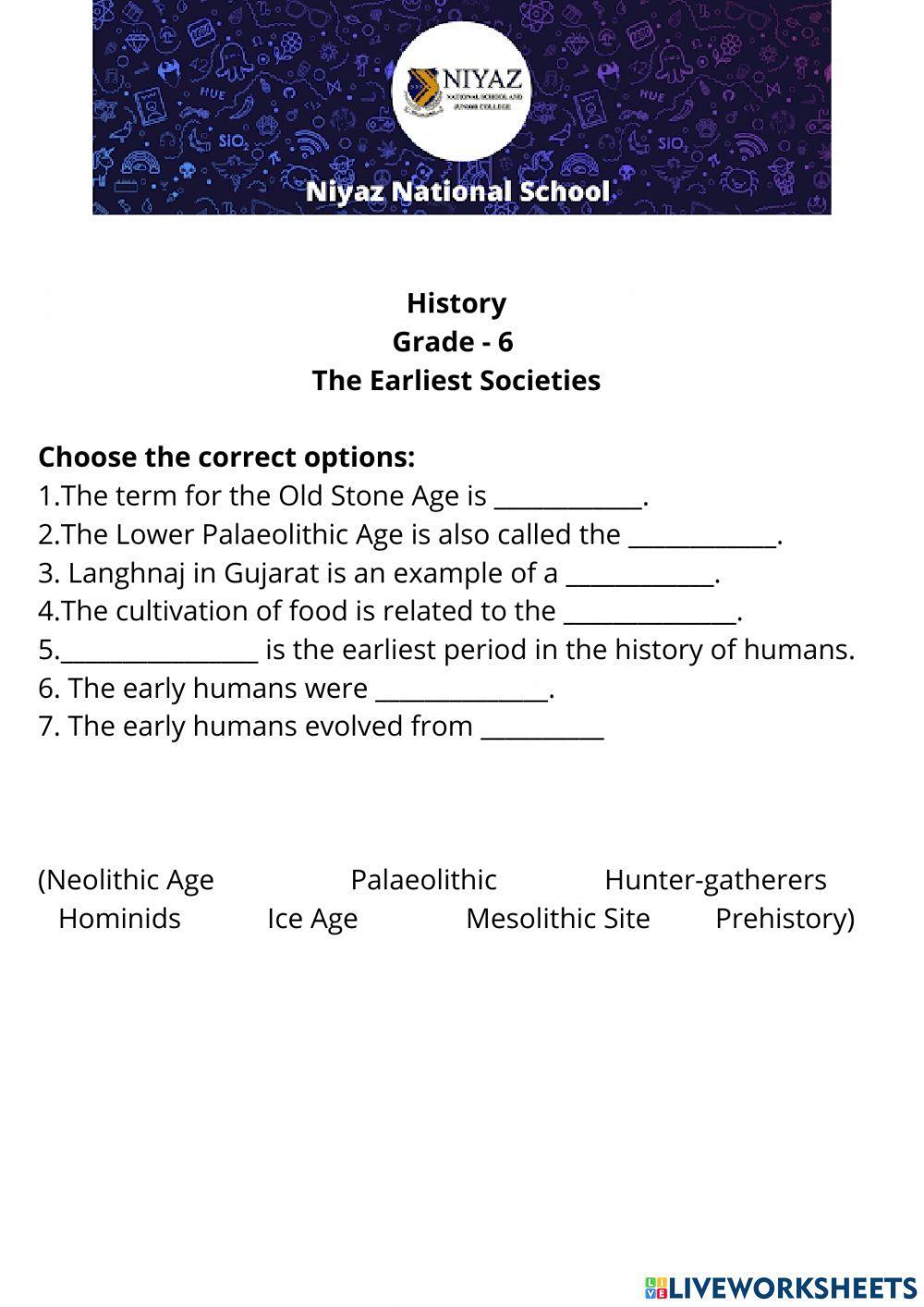 The Earliest Societies