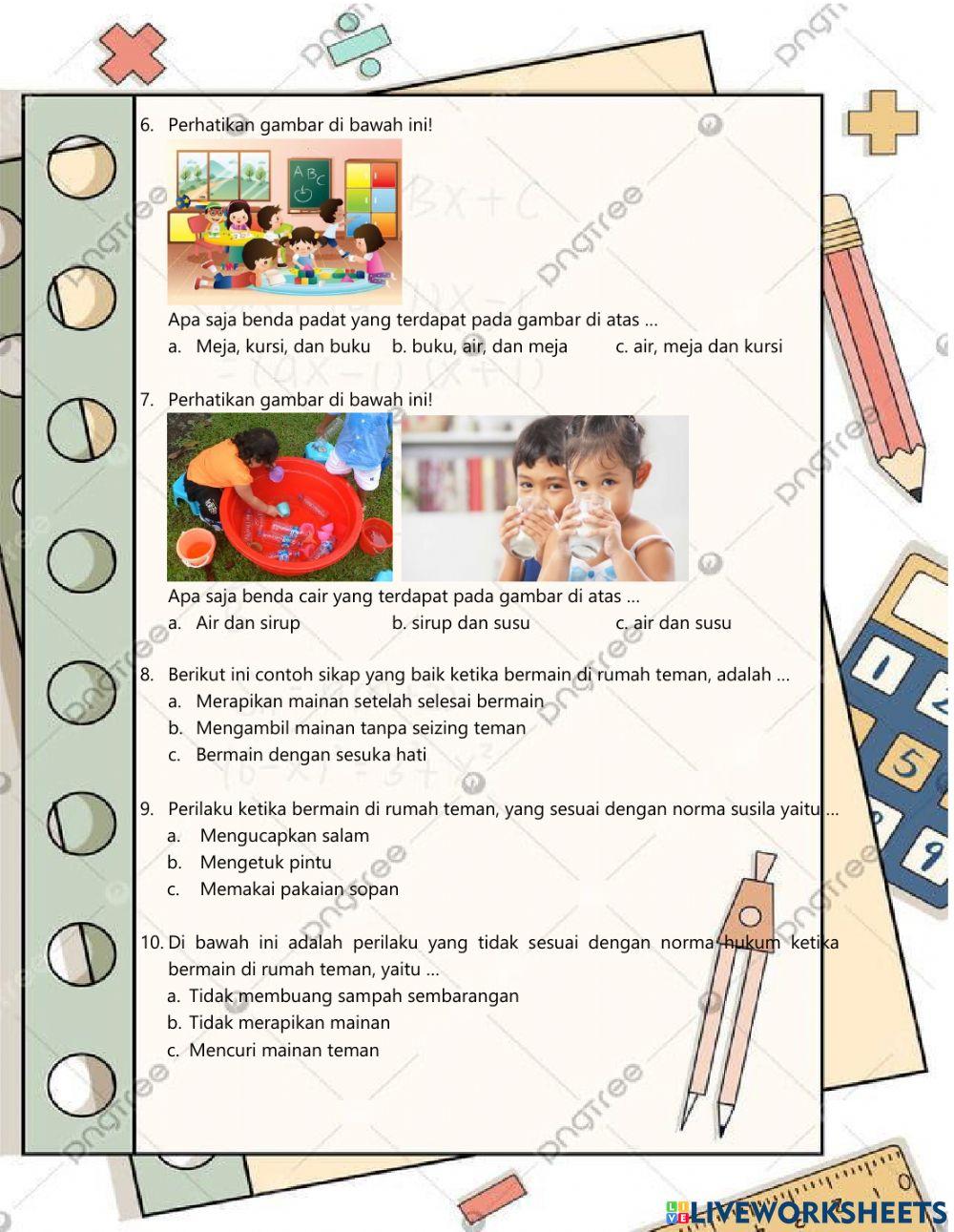 Tes Formatif Kelas 2 Tema 2