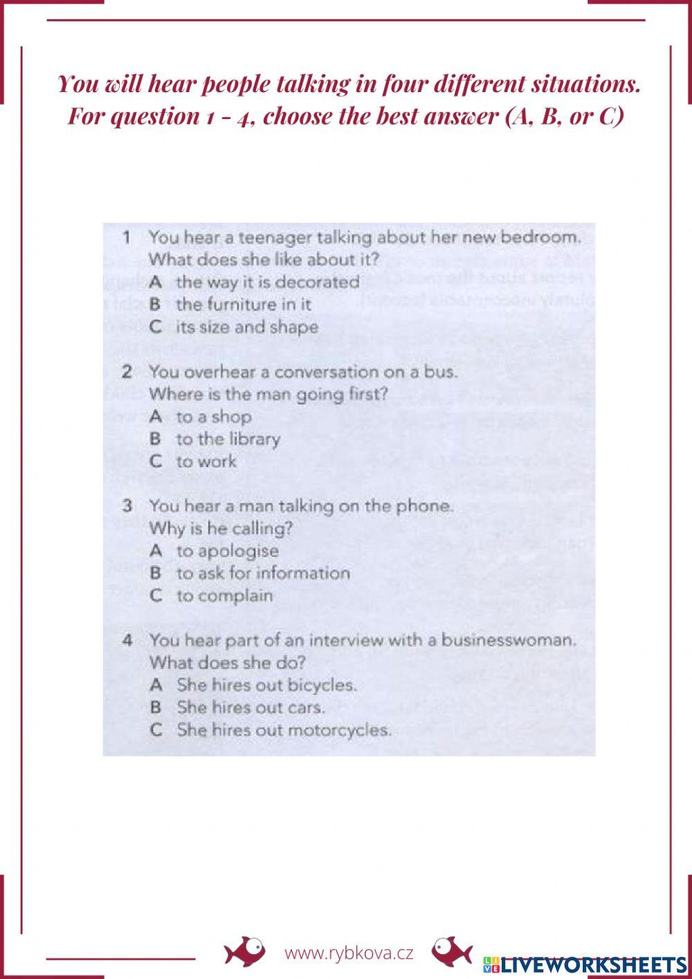 Listening Comp. First U1 WB