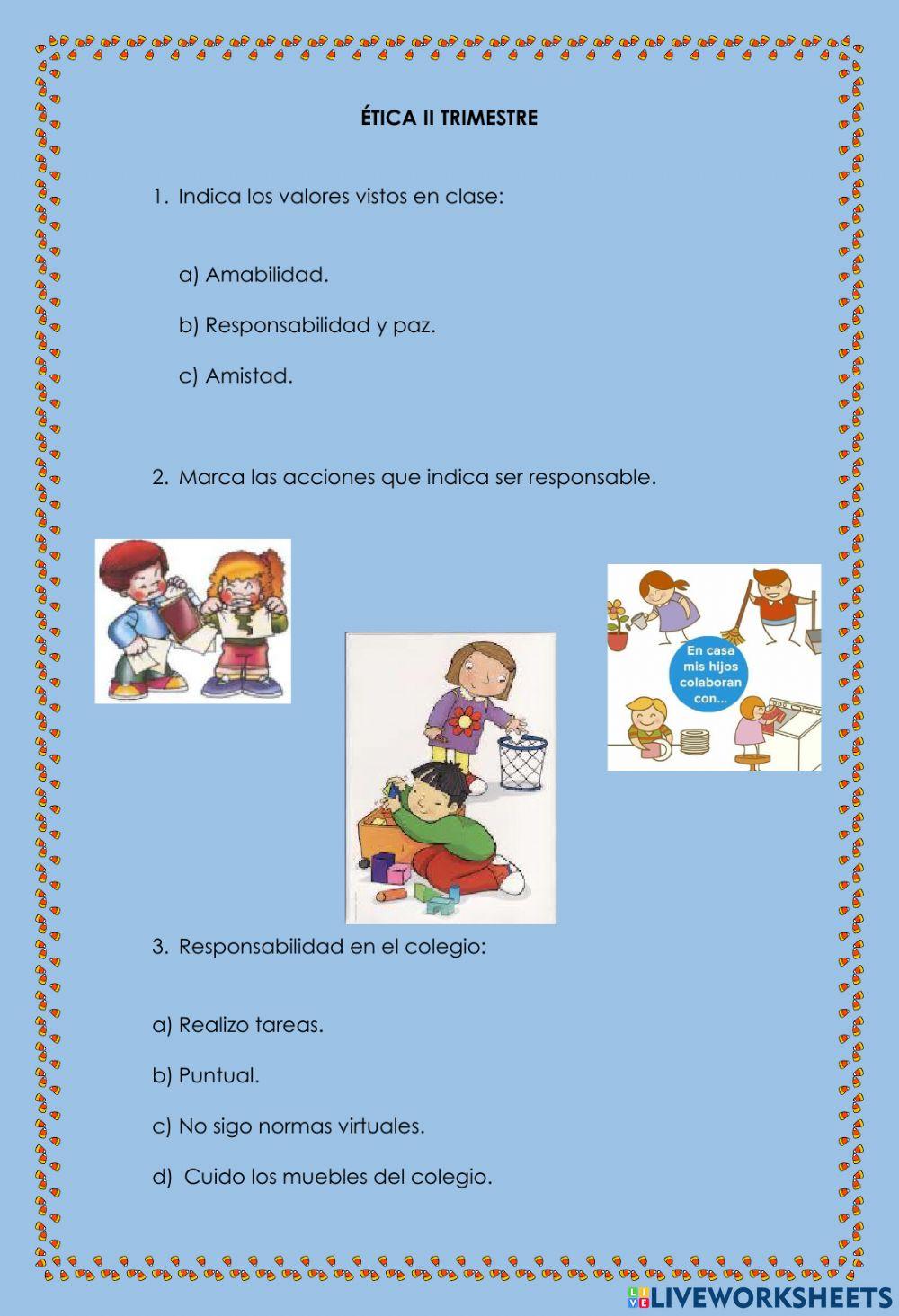 Ética evaluación I Trimeste