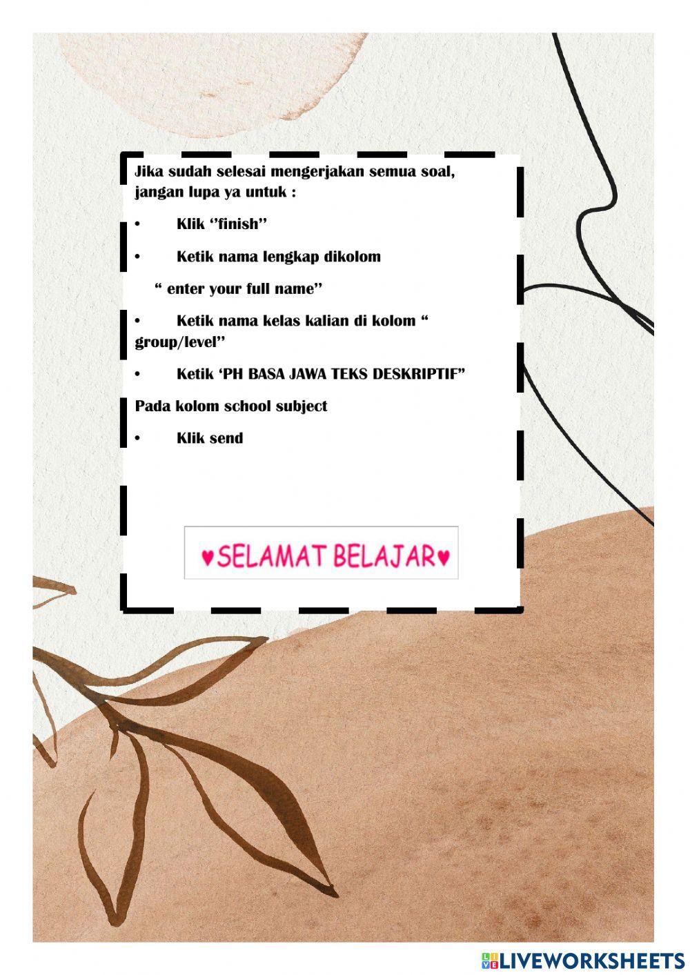 Ph teks tanggapan deskriptif