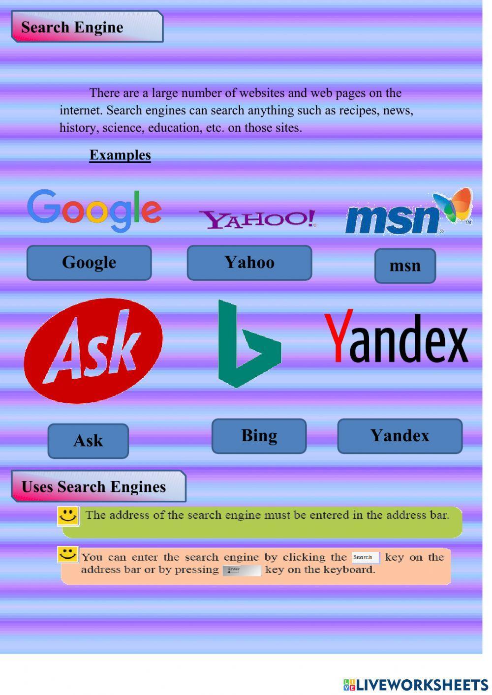 Using the Internet for collecting Information and Communication