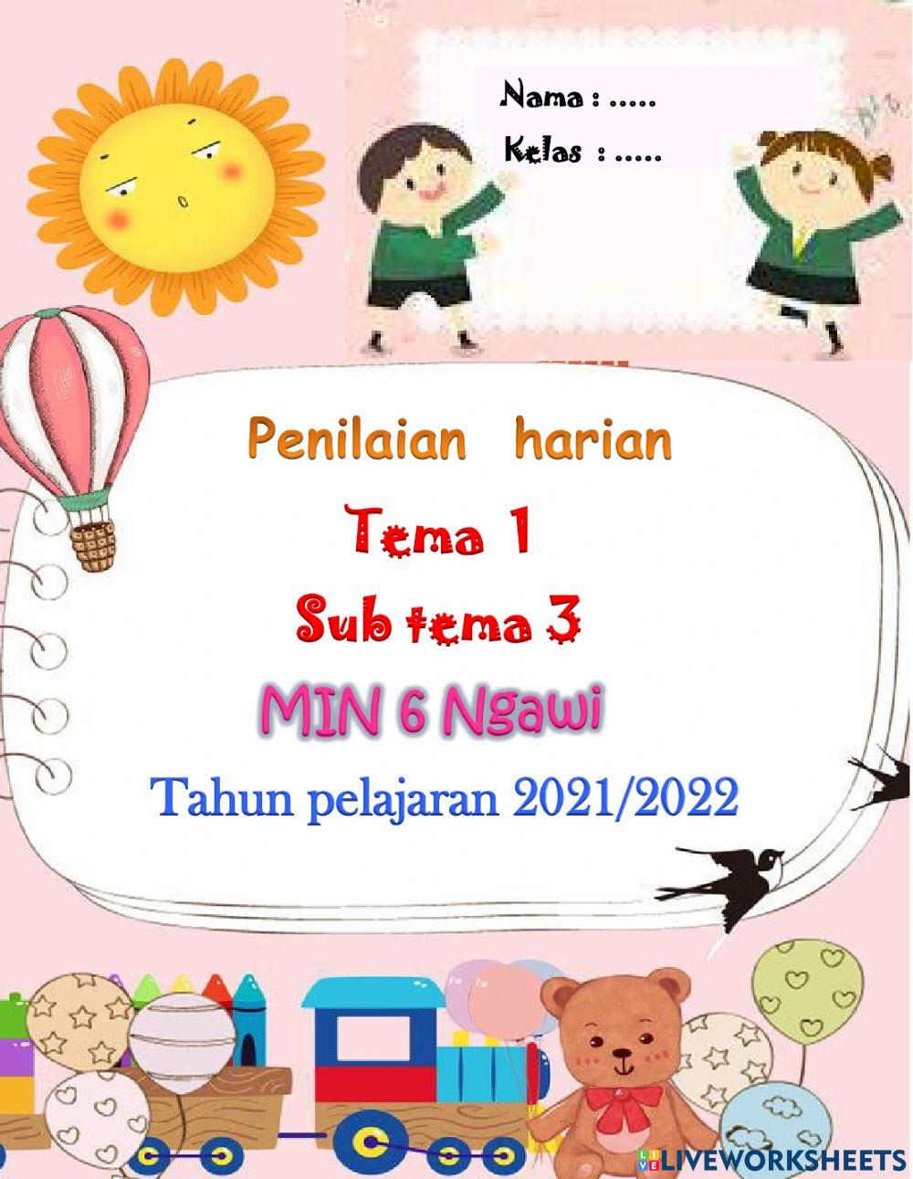 Penilaian Harian Tema 1 ST 2