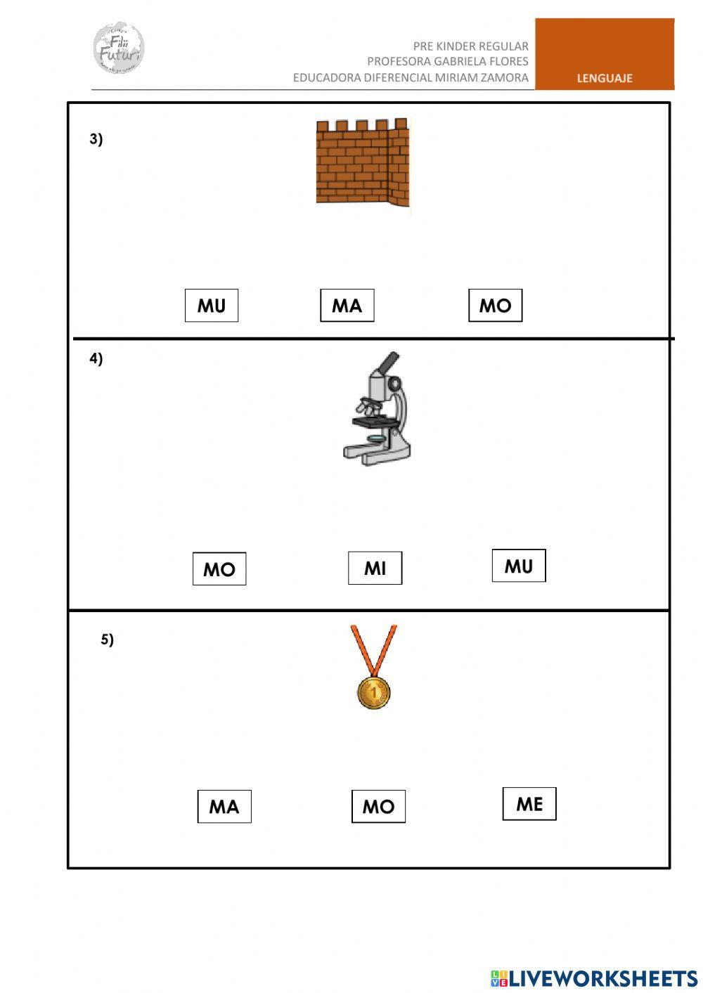 Sonido inicial silábico -m-