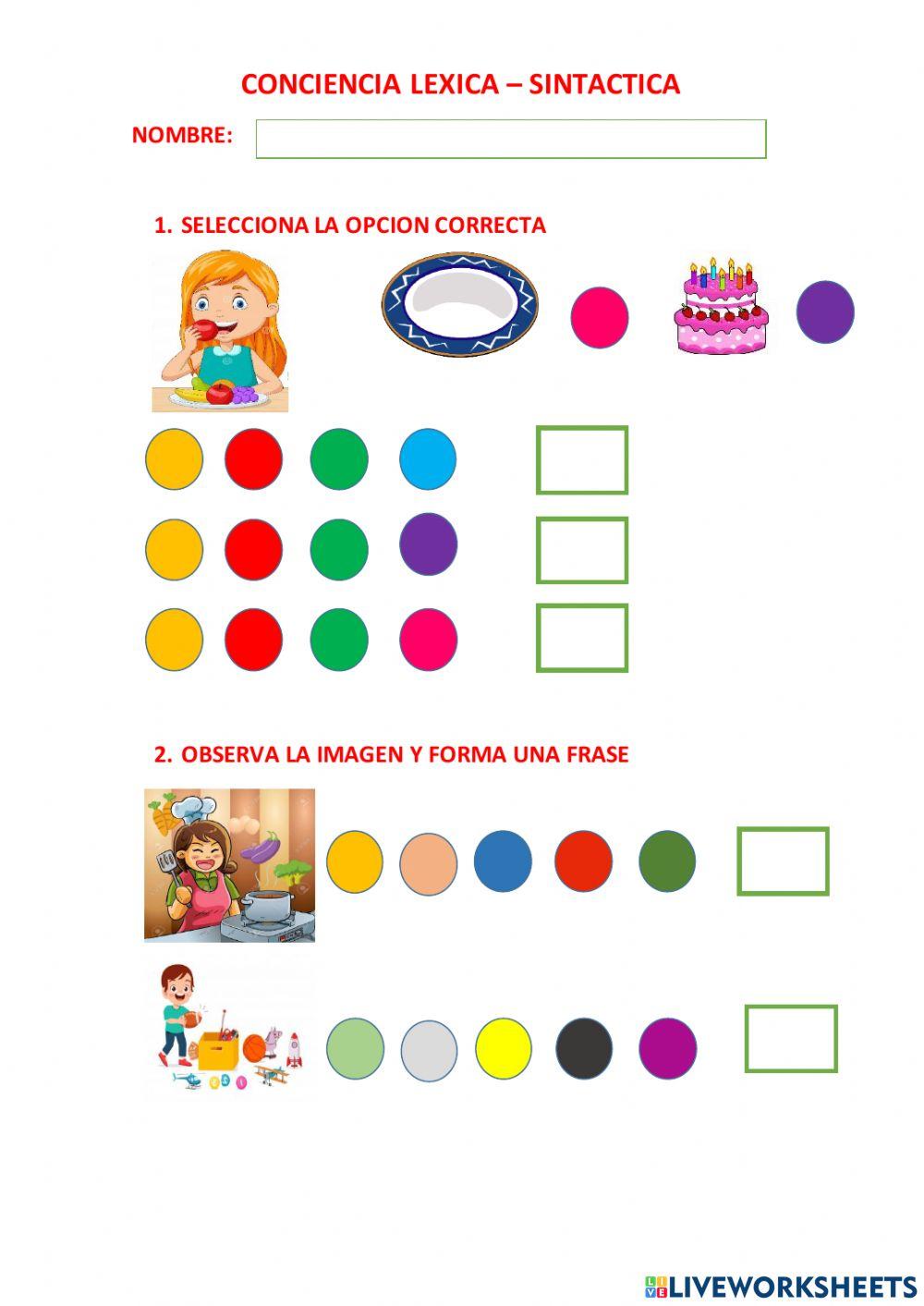 Conciencia Lexica interactive exercise for segundo | Live Worksheets