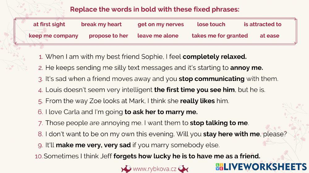 Replace the words with fixed phrases Com.First U2 SB