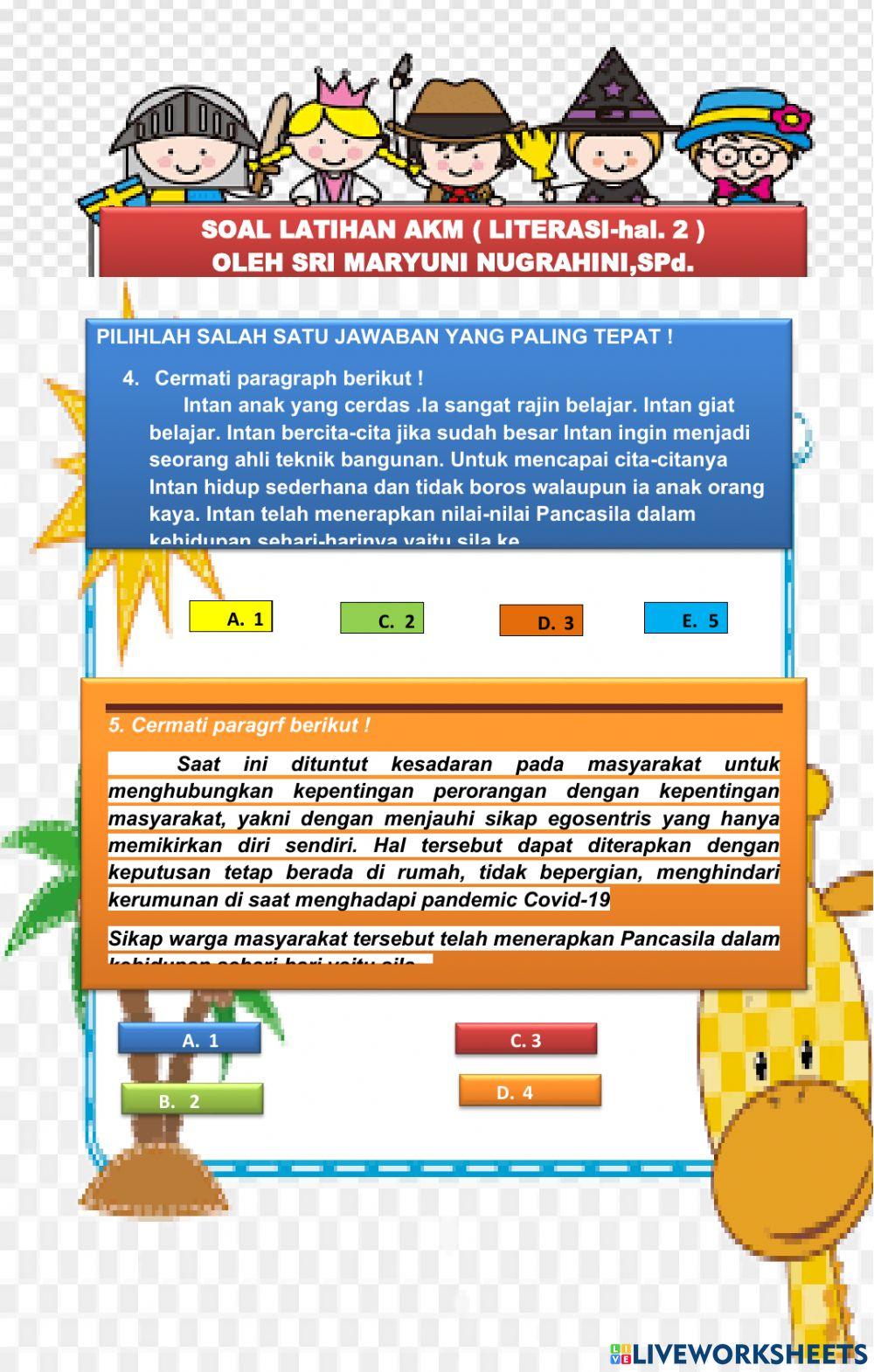 Soal latihan akm (pkn)