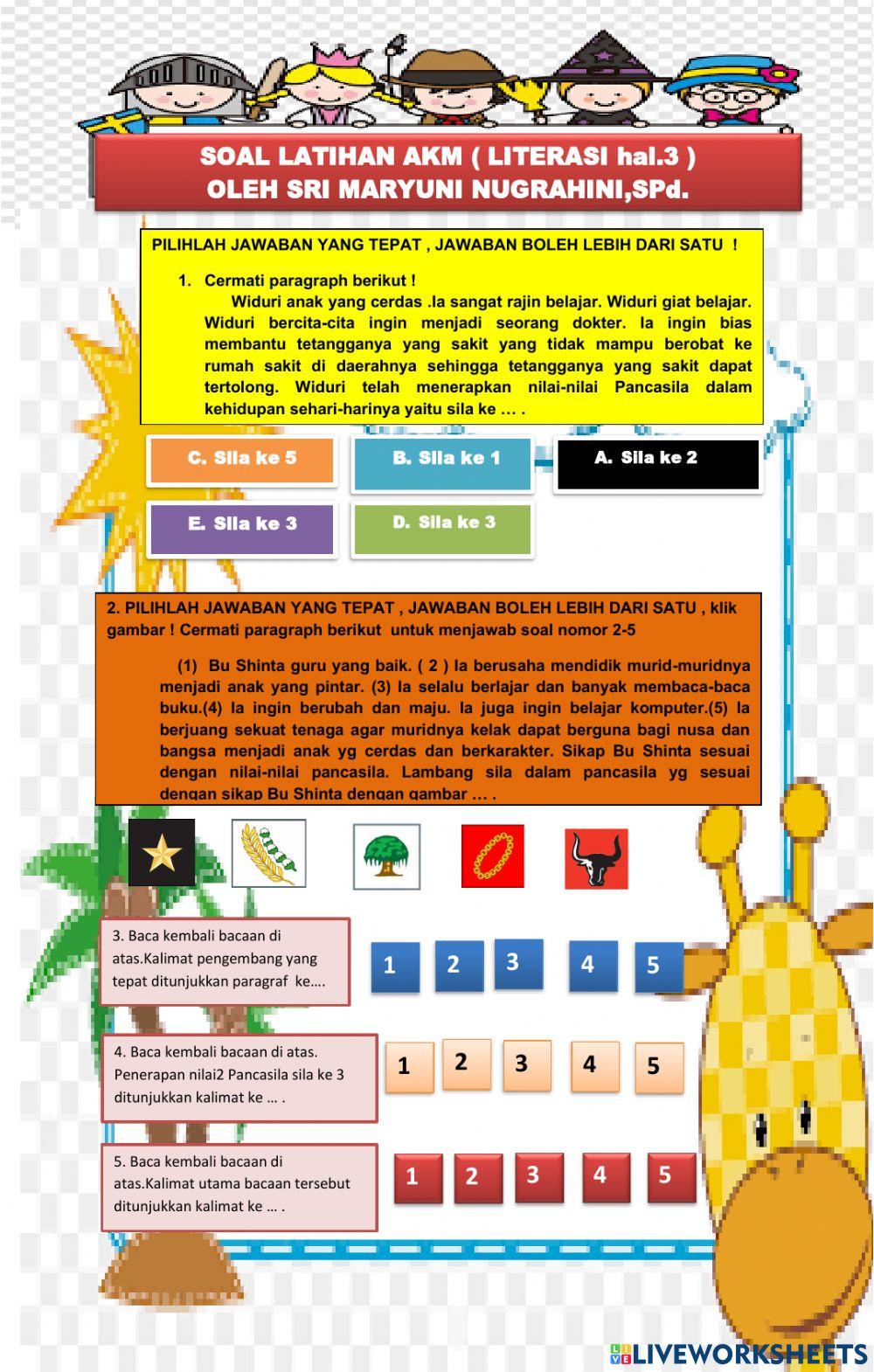 Soal latihan akm (pkn)