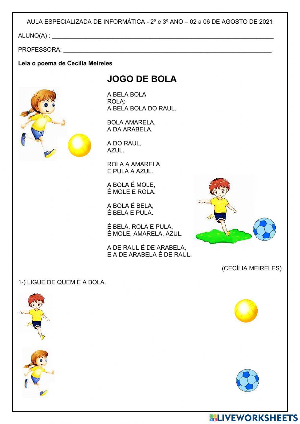 Poema Jogo de Bola