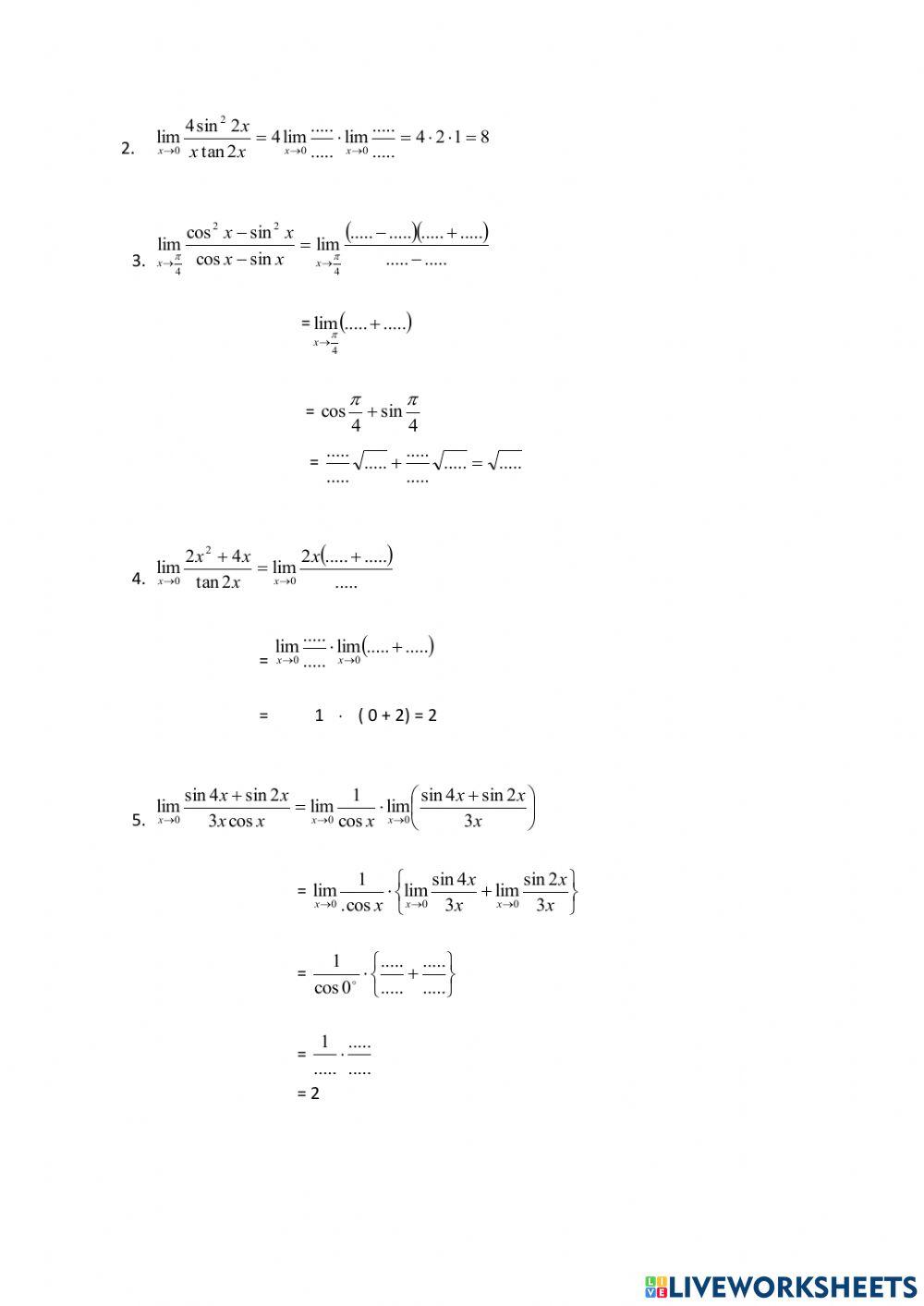 Limit Fungsi Trigonometri