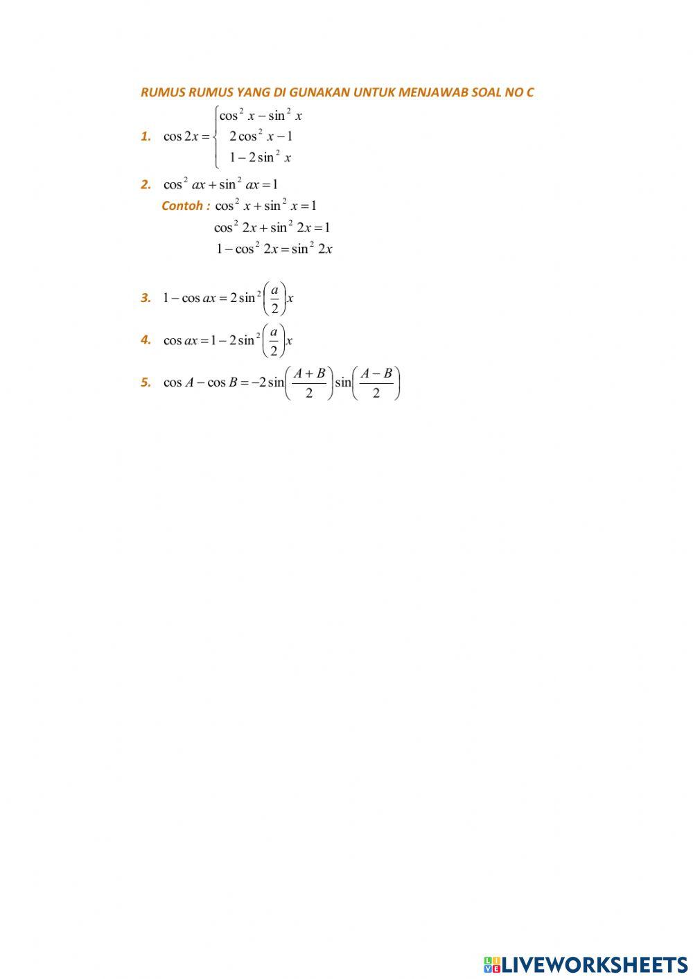 Limit Fungsi Trigonometri