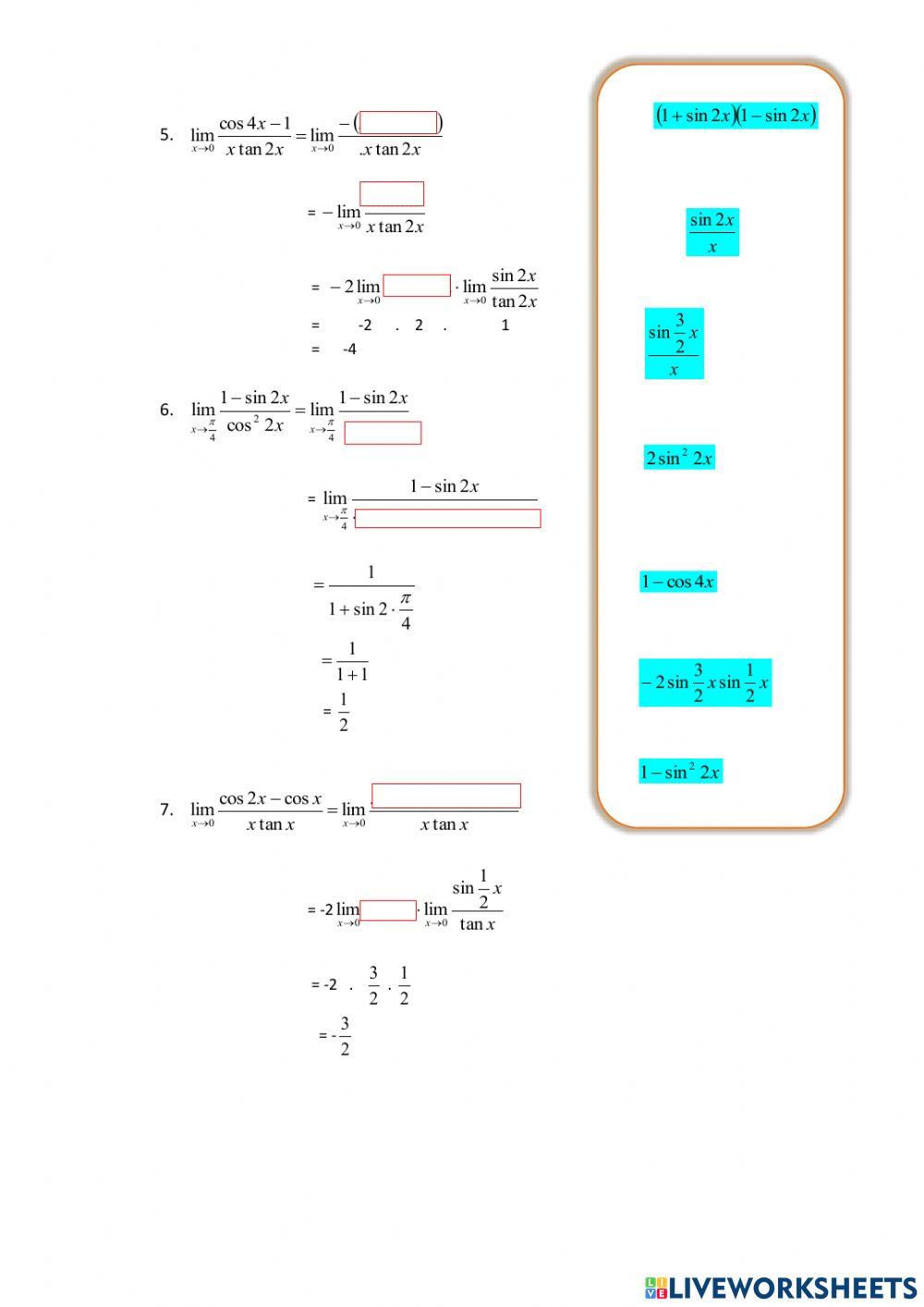 Limit Fungsi Trigonometri