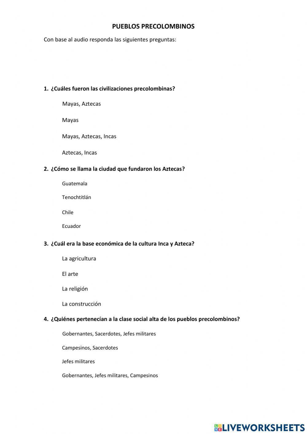 Pueblos precolombinos