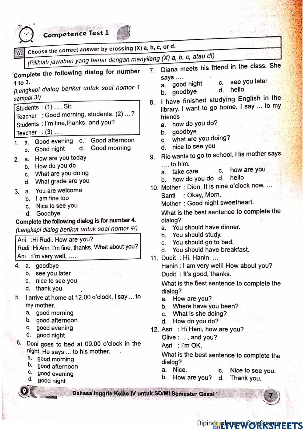 Latihan B.Inggris chapter 1 PG