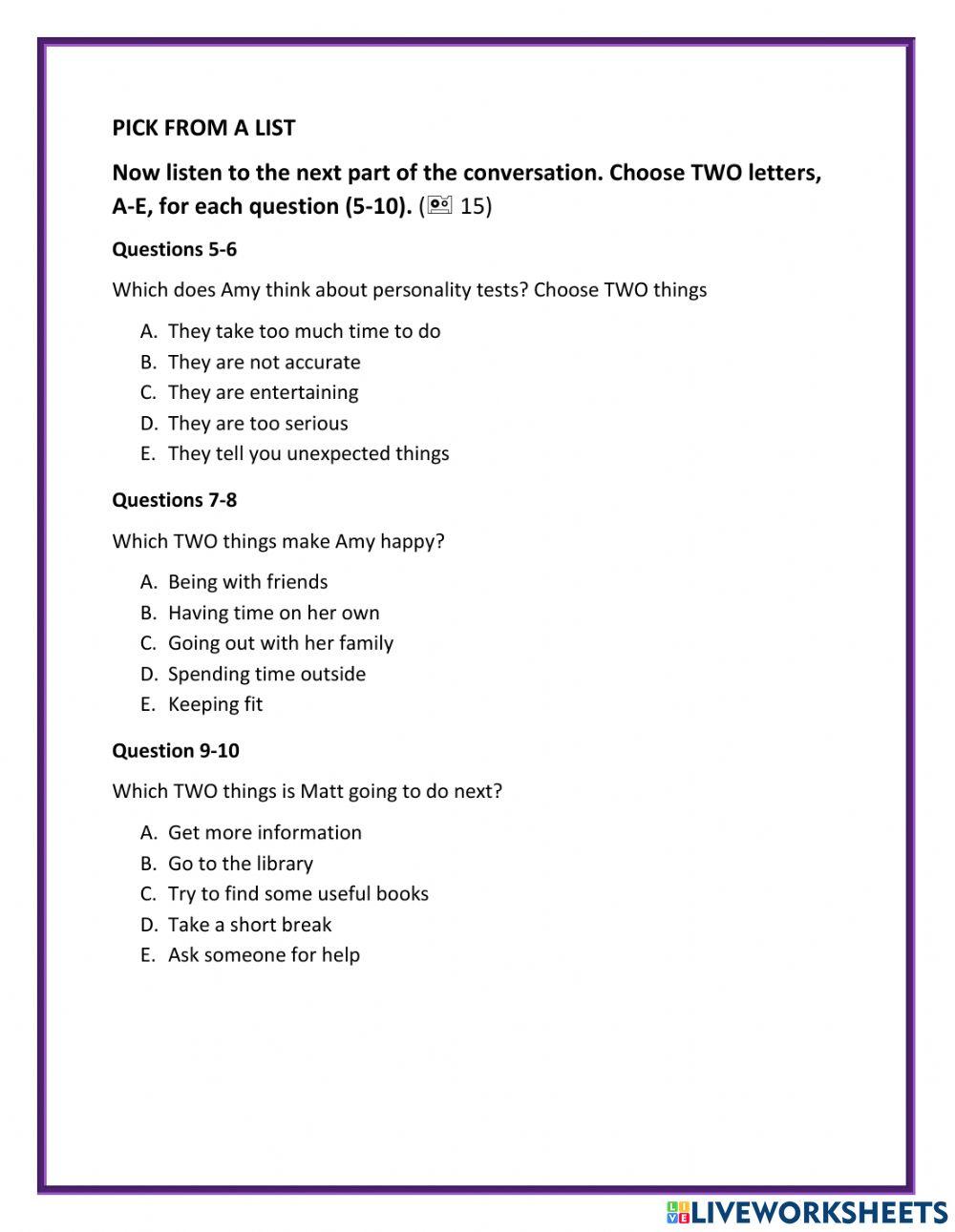 Complete IELTS 4-5 - Unit  6 LISTENING WB