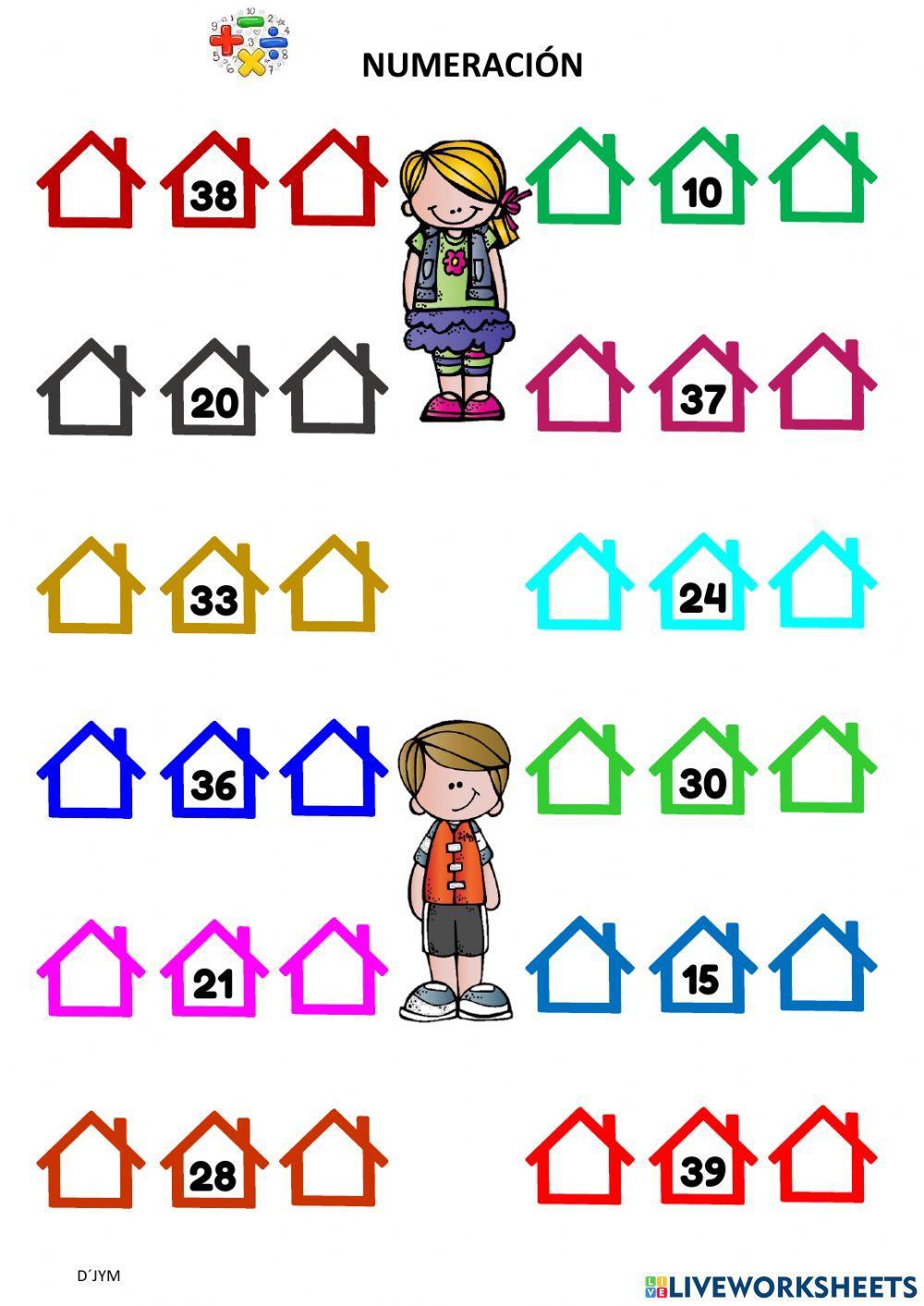 Numeración hasta el número 40