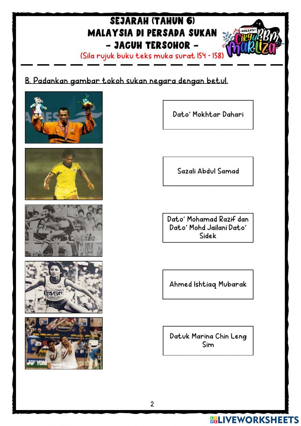 Jaguh Tersohor (Sejarah Tahun 6)