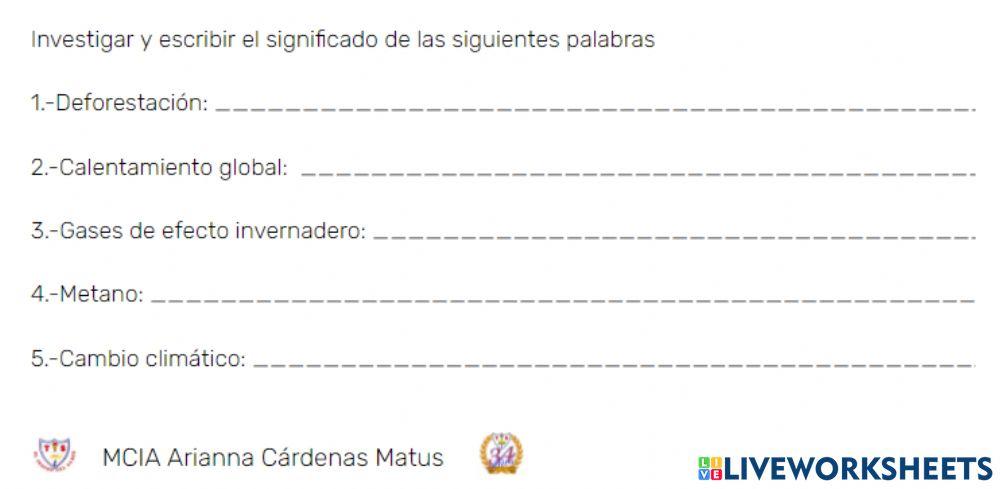 Glosario efecto invernadero