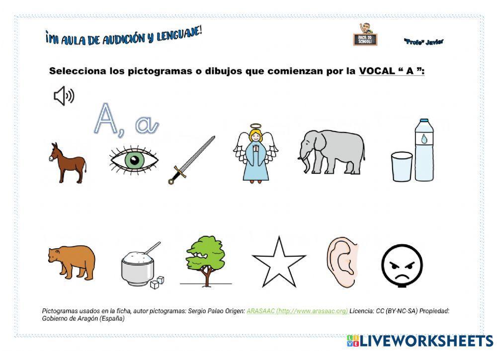 Conciencia fonológica vocales