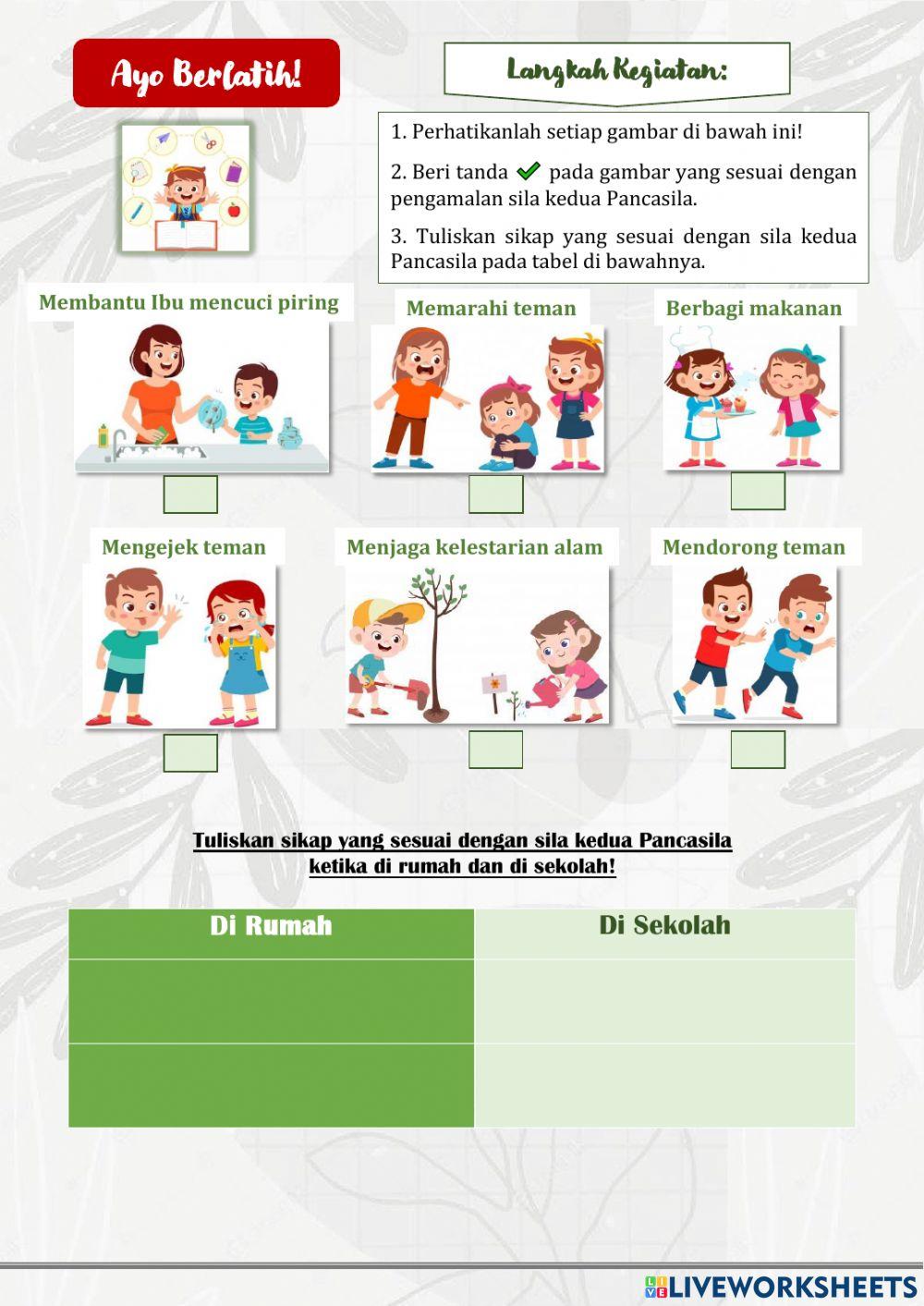 Kegiatan 3 Sila-sila Pancasila