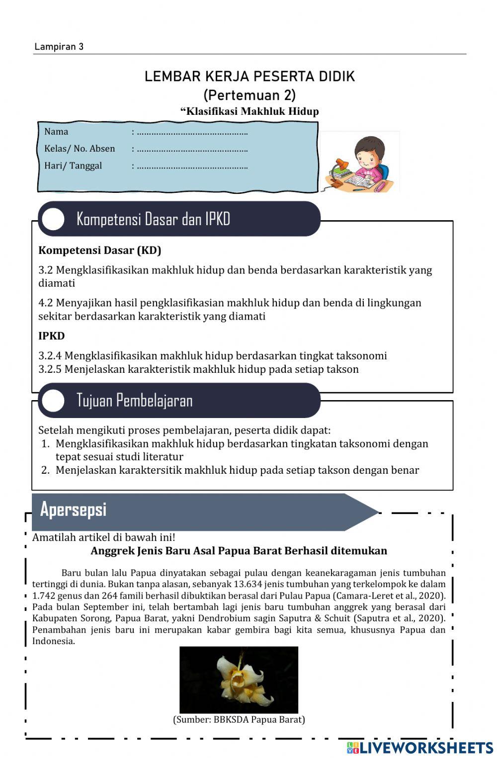 Klasifikasi Makhluk Hidup (P2)