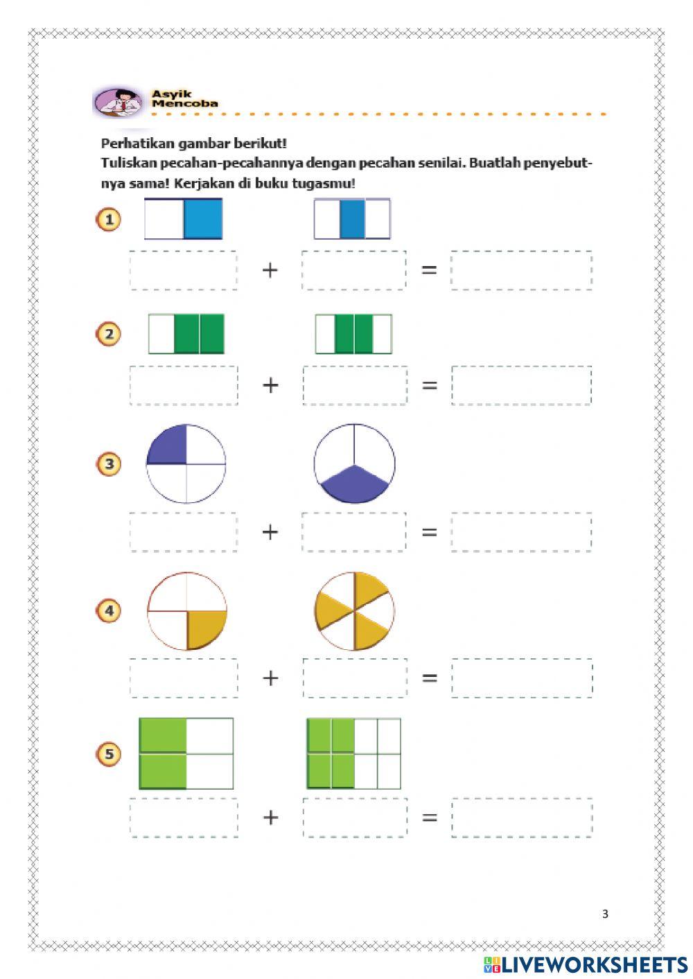 LKPD Penjumlahan Pecahan