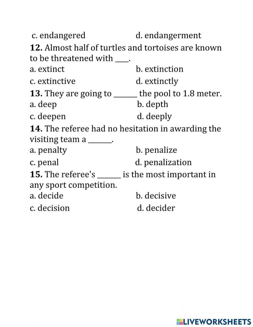 MODULE 13: WORD FORMATION