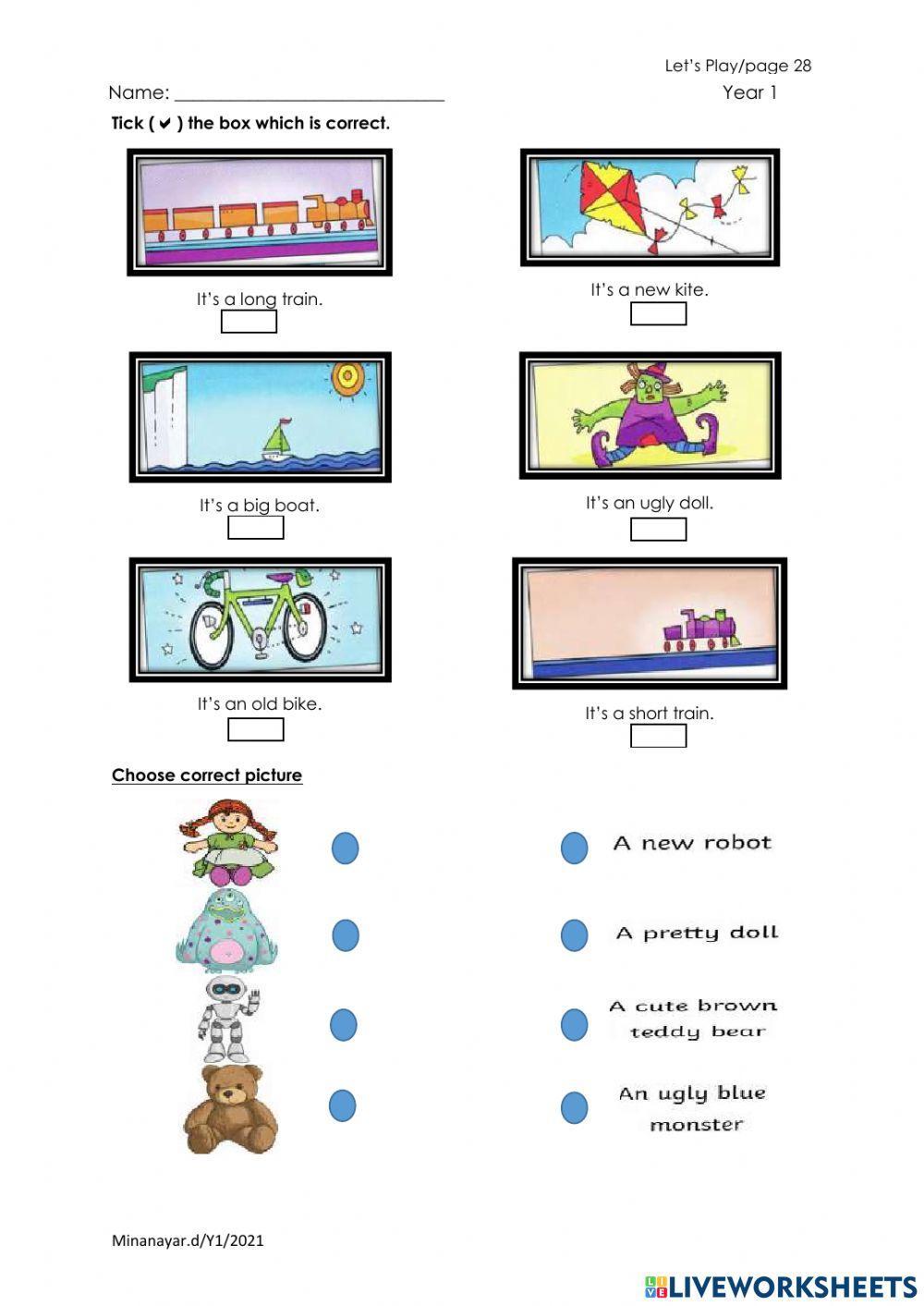 Super Minds Y1 - Adjectives and Toys