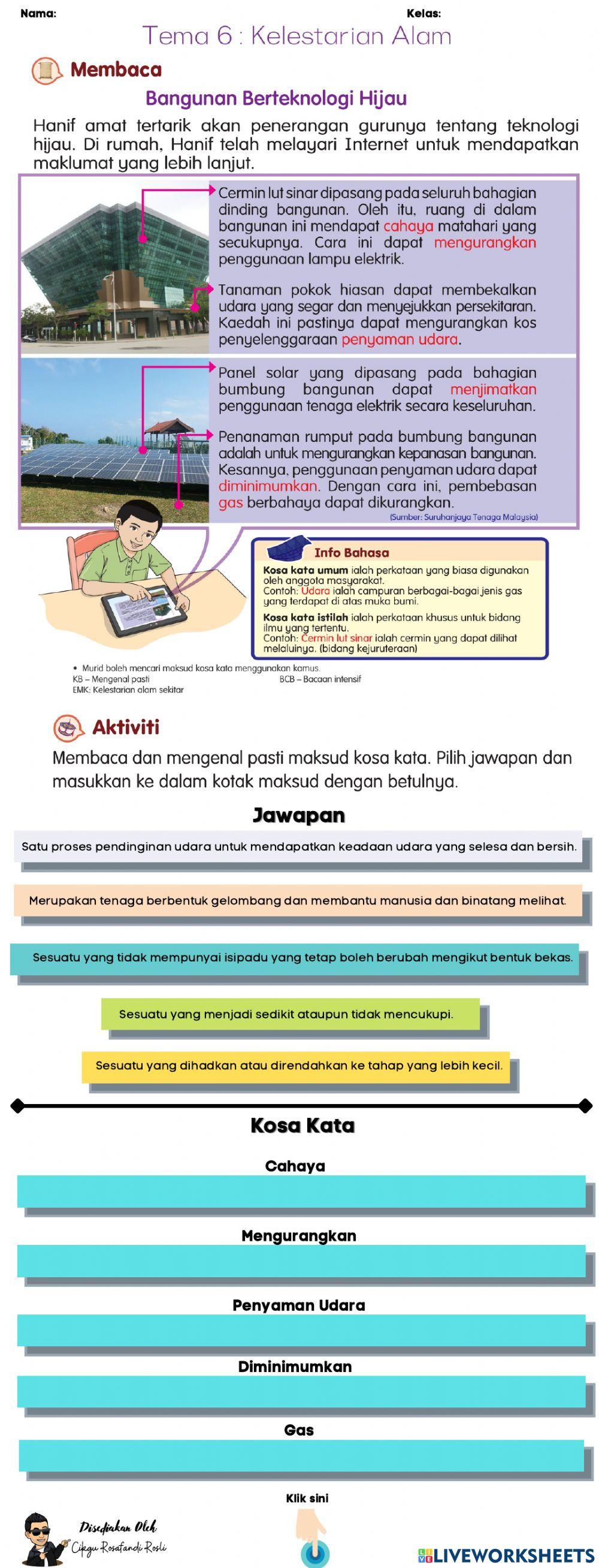 Latihan Mengenal Pasti Maksud Kosa Kata