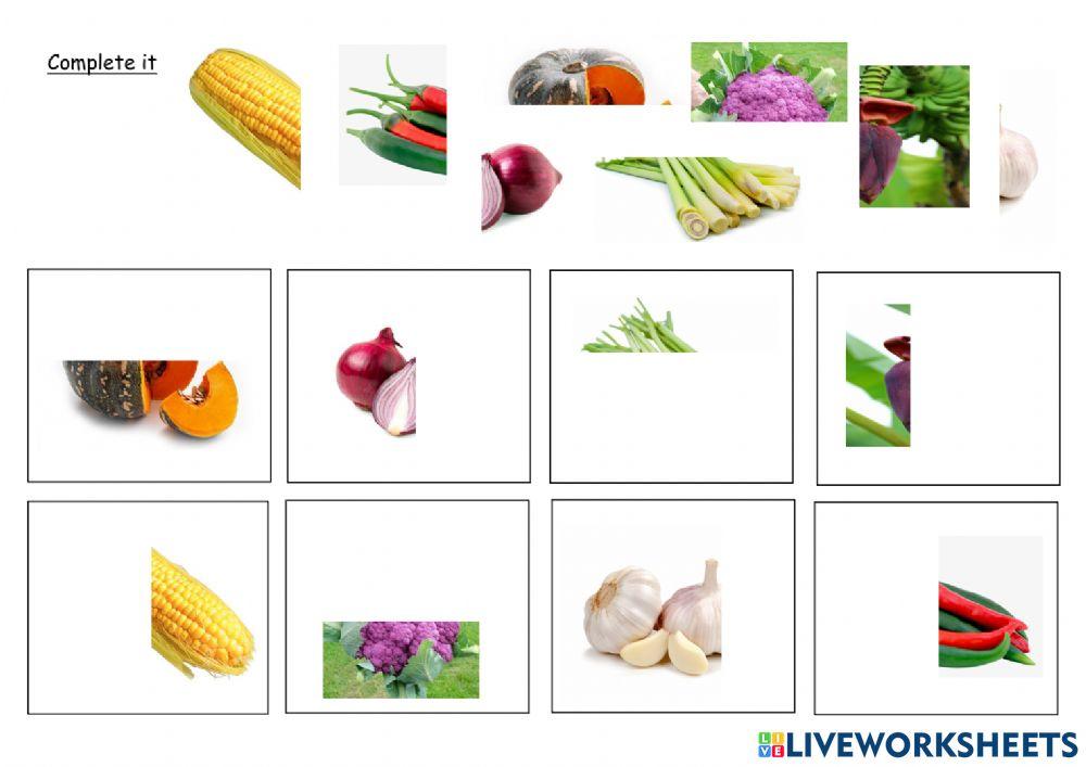 Vegetables puzzles
