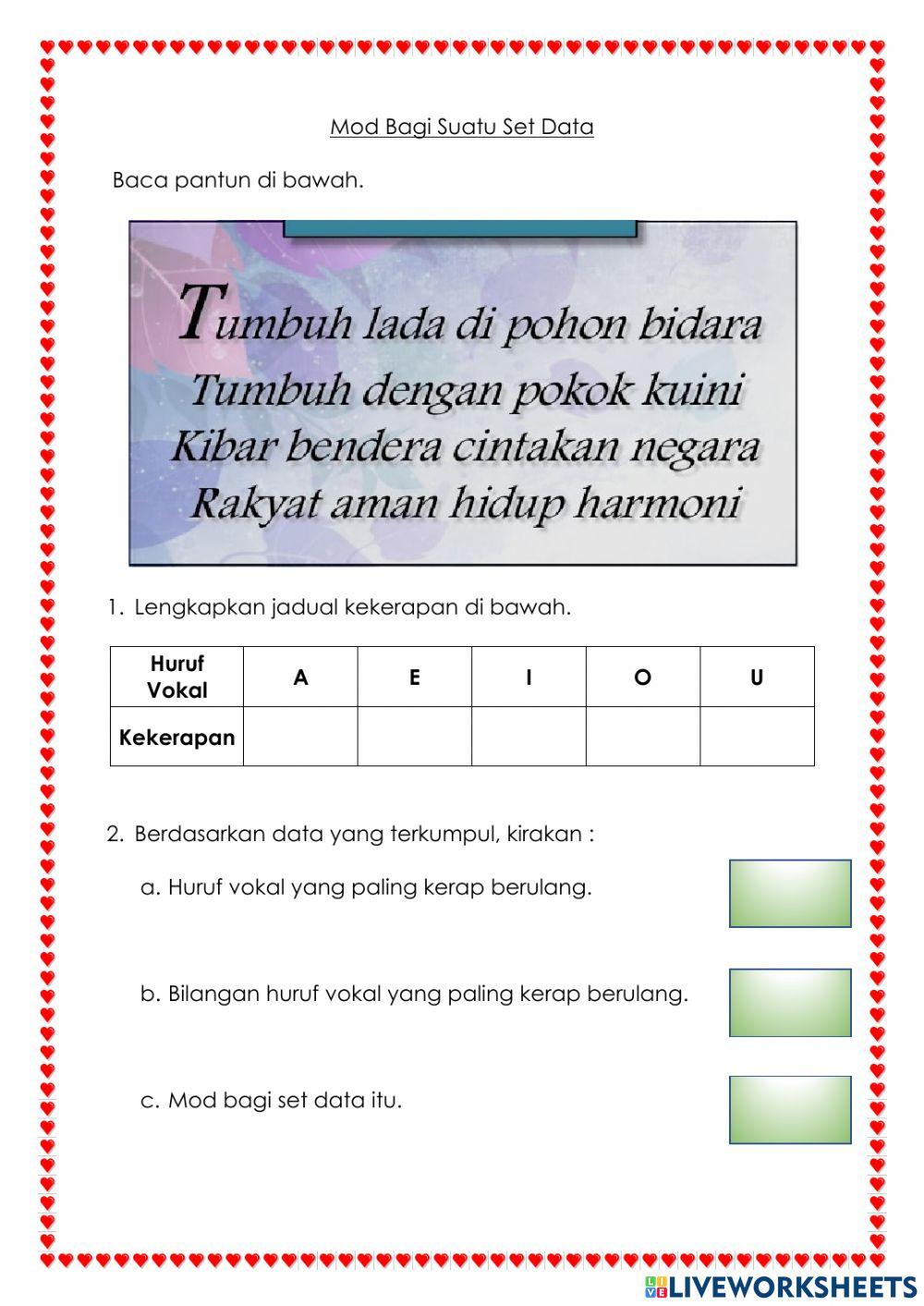 Mod bagi suatu set data 1239420 | salmiah ab jamil | Live