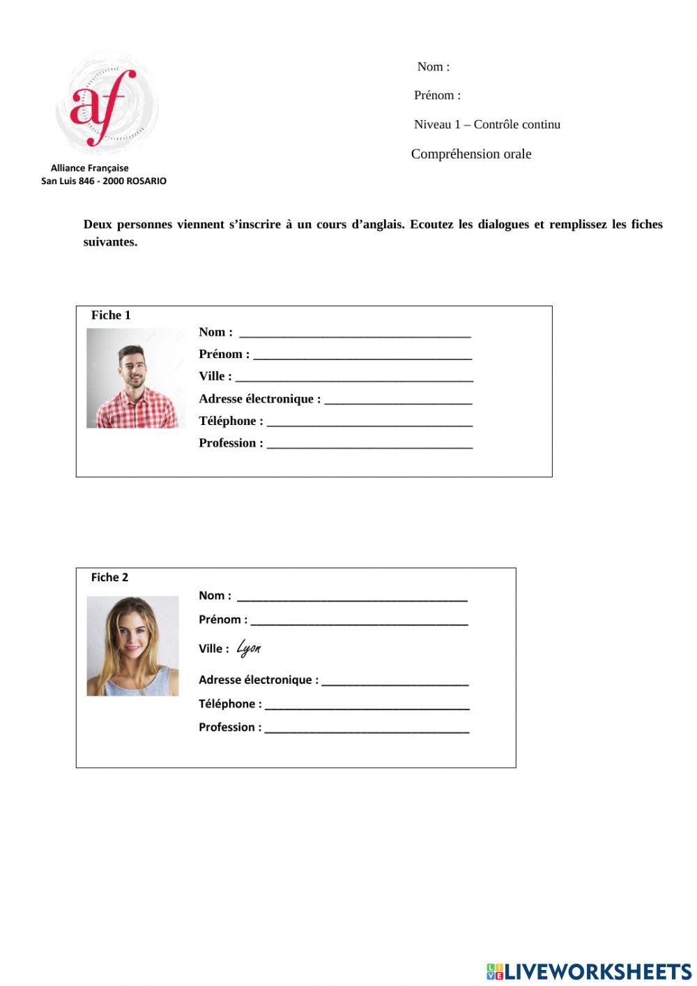 Compréhension orale