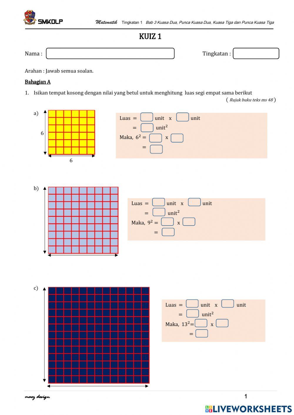 Kuasa dua dan punca kuasa dua