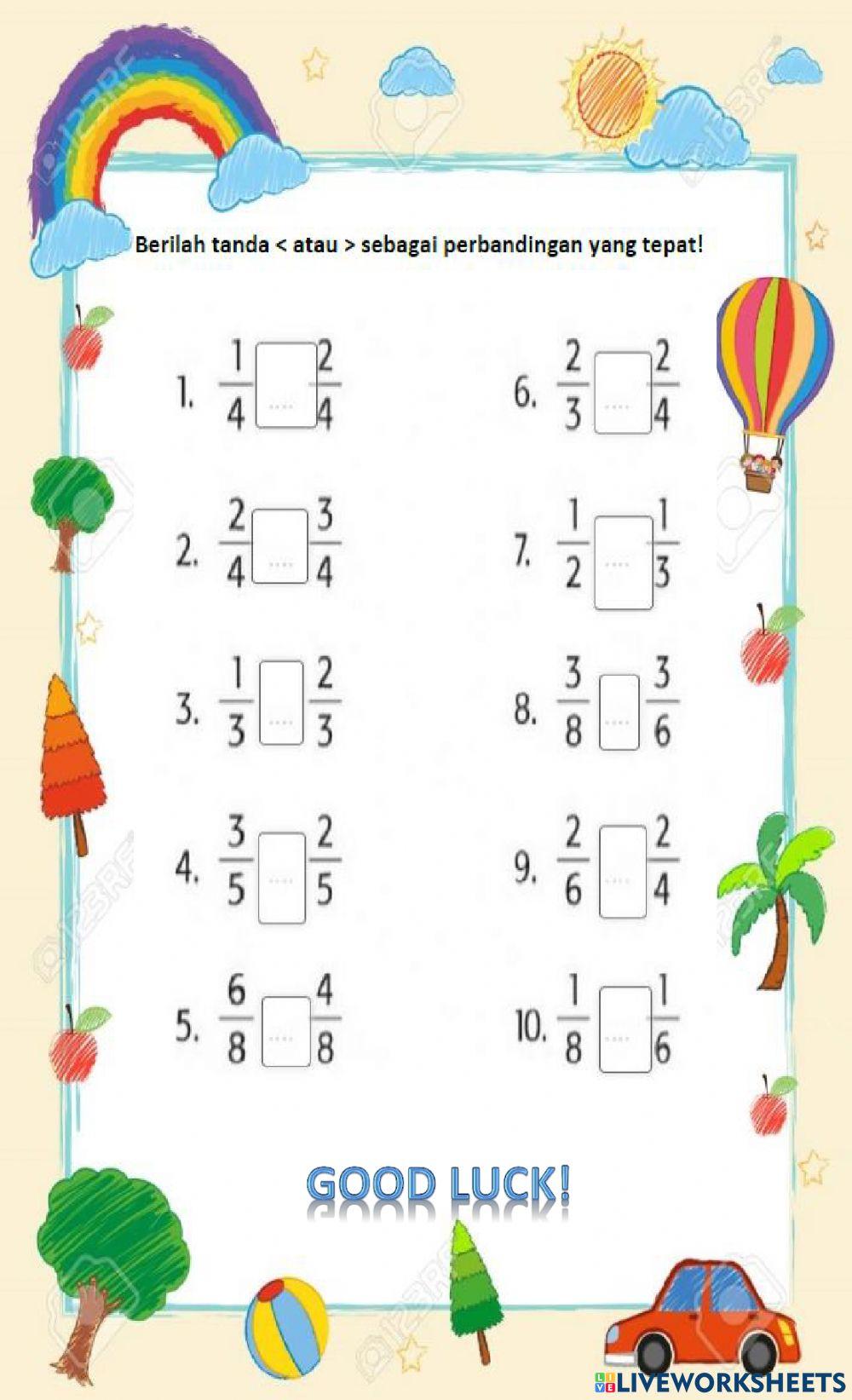 Penilaian harian tema 1 matematika