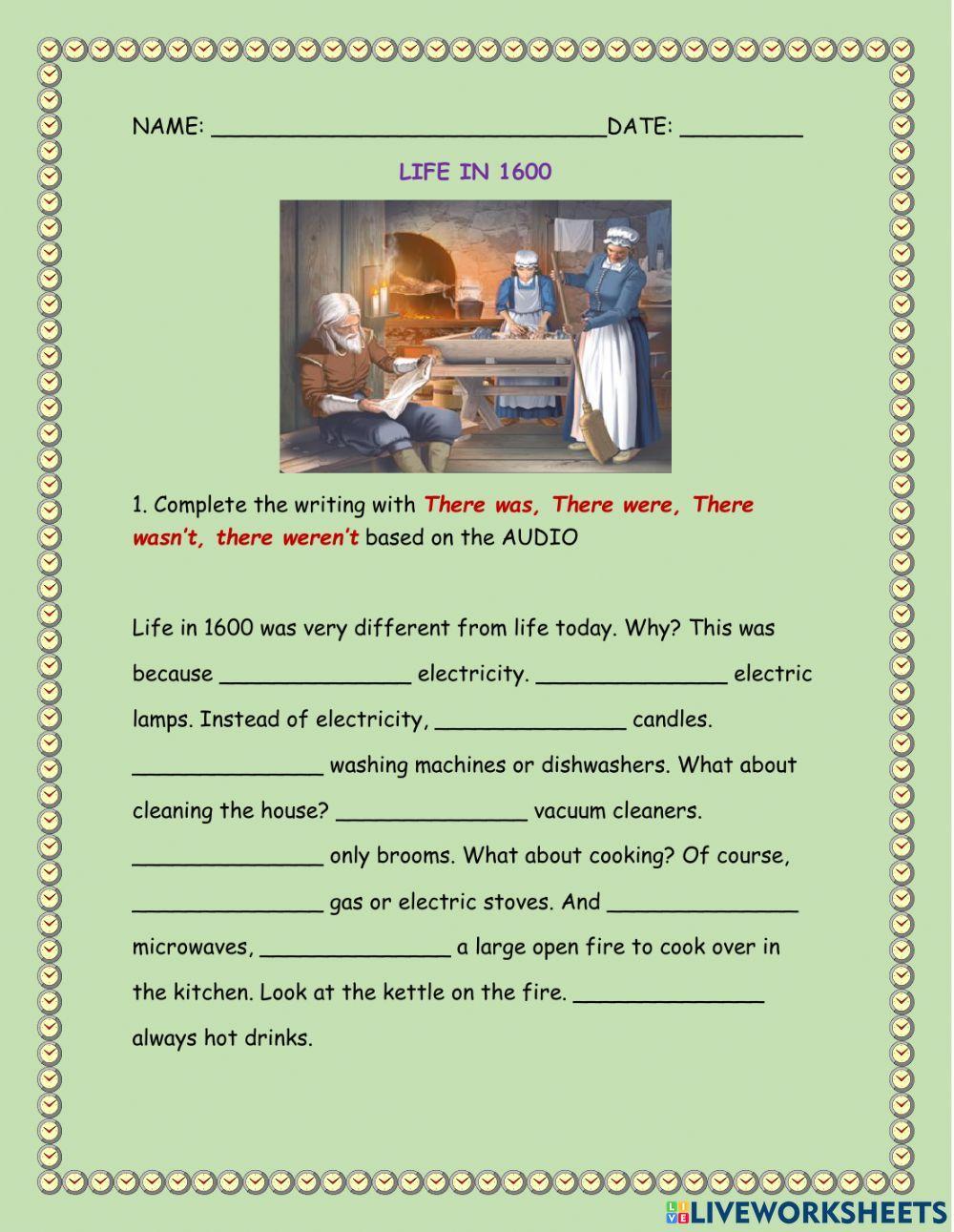 LISTENING TEST- There was-There were