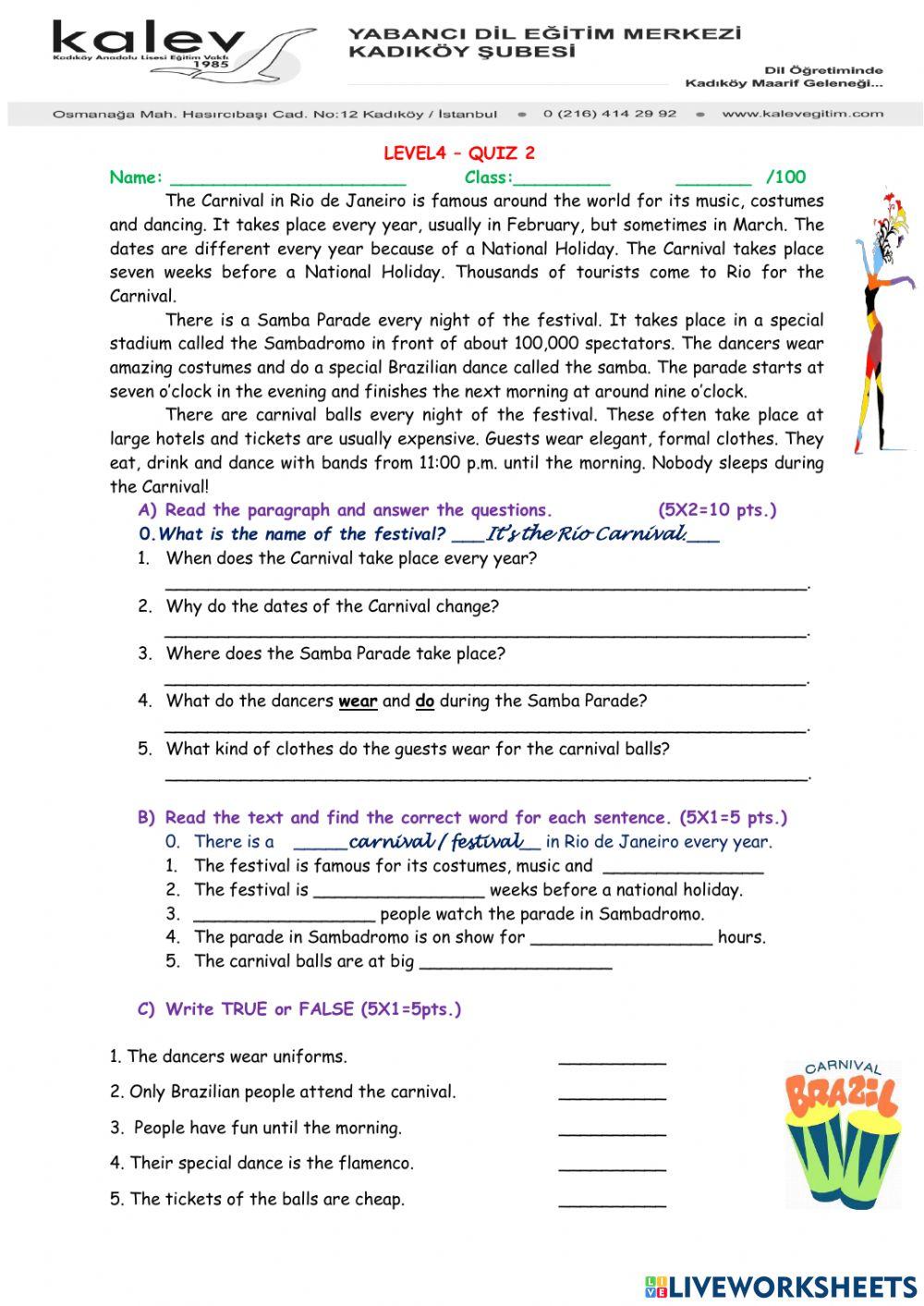 Level 4 Quiz 2 Summer