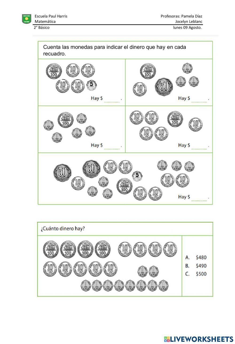 Sistema monetario hasta la centena