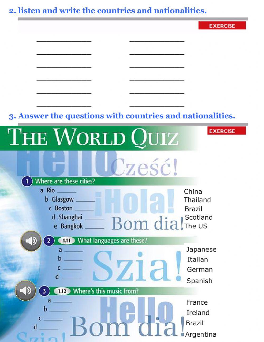 Book unit 1b countries and nationalities