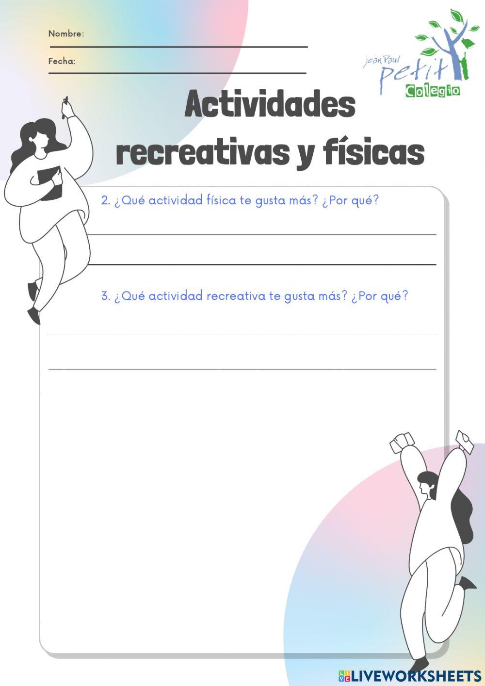 Actividades recreativas y físicas