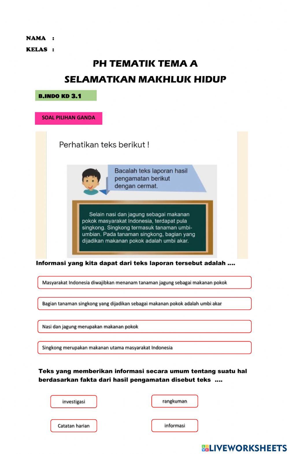 PH TEMATIK 6A B.INDO