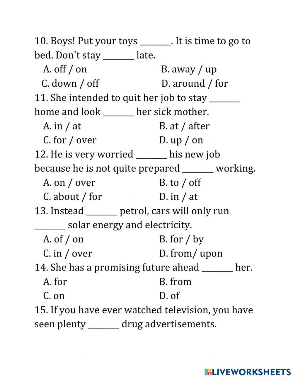 MODULE 22: PREPOSITIONS