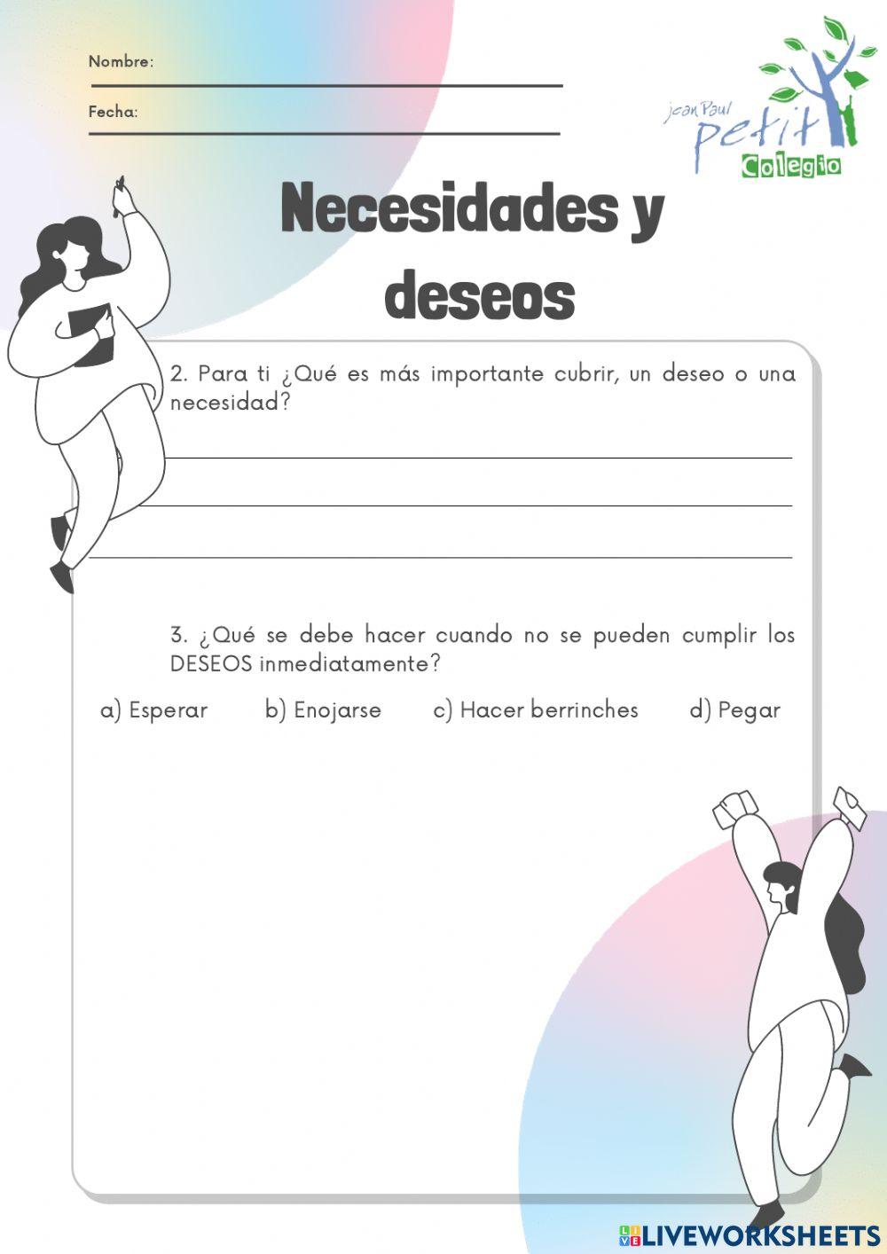 Necesidades y deseos