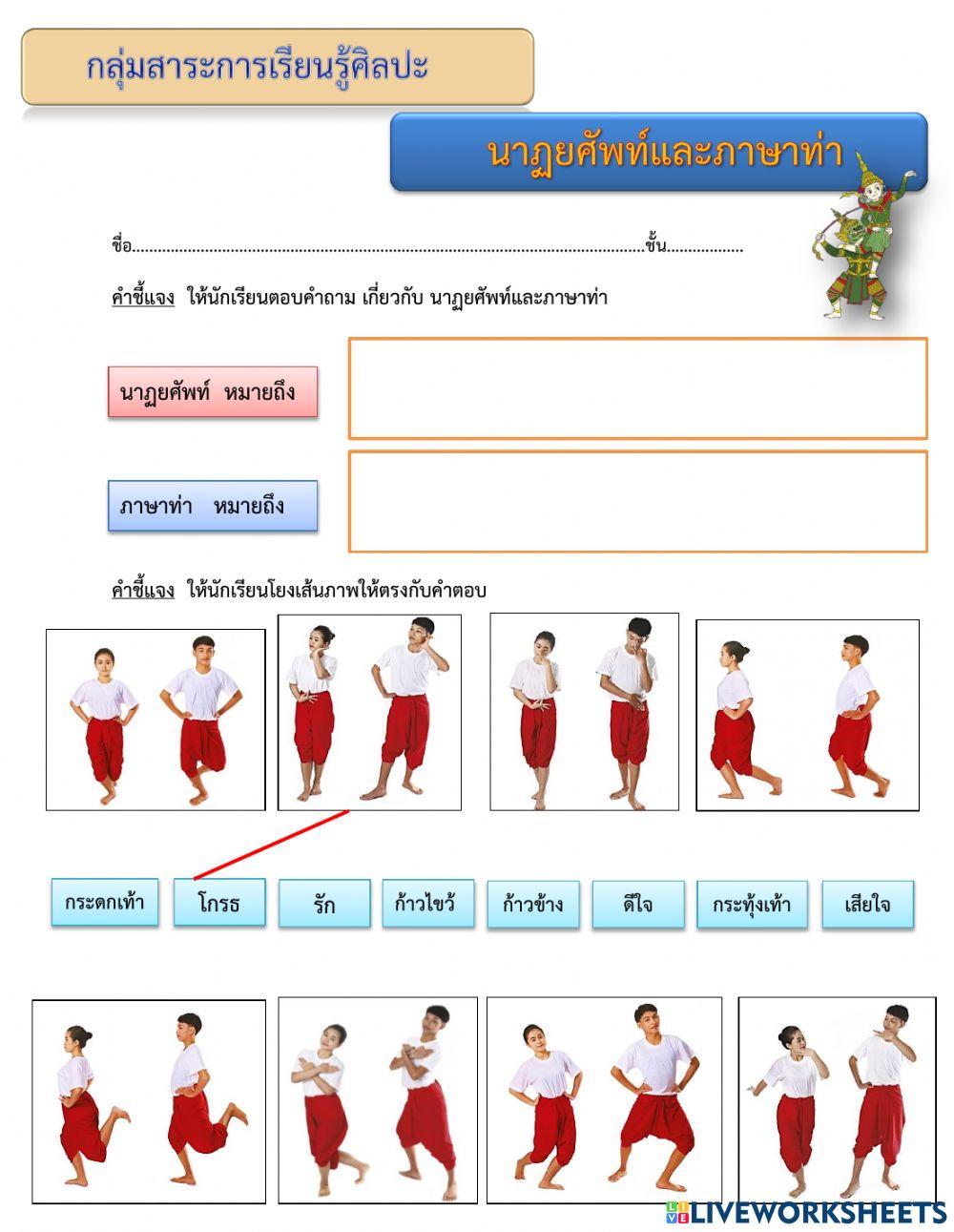 นาฏยศัพท์และภาษาท่า