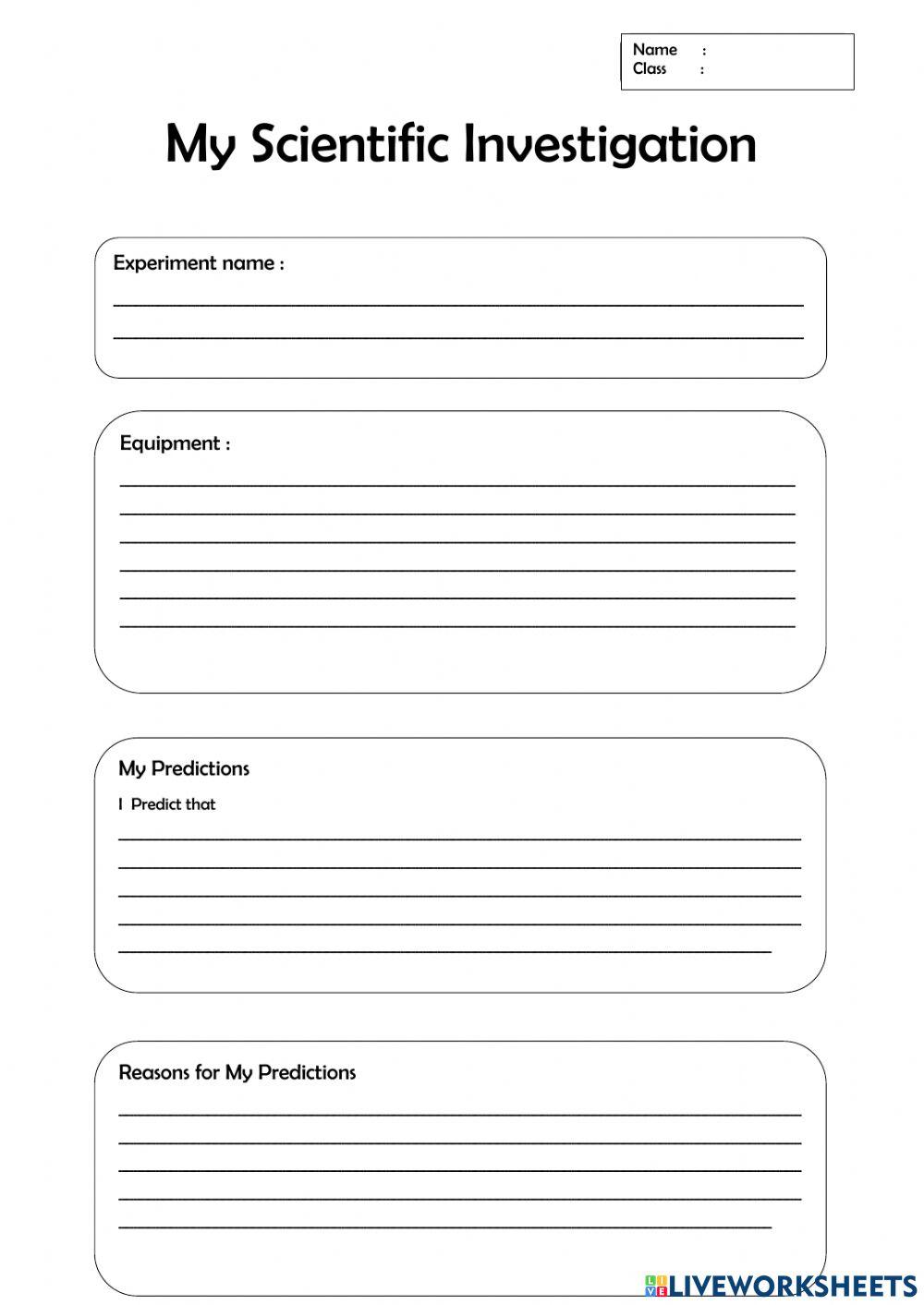 My Sciencie Inverstigation